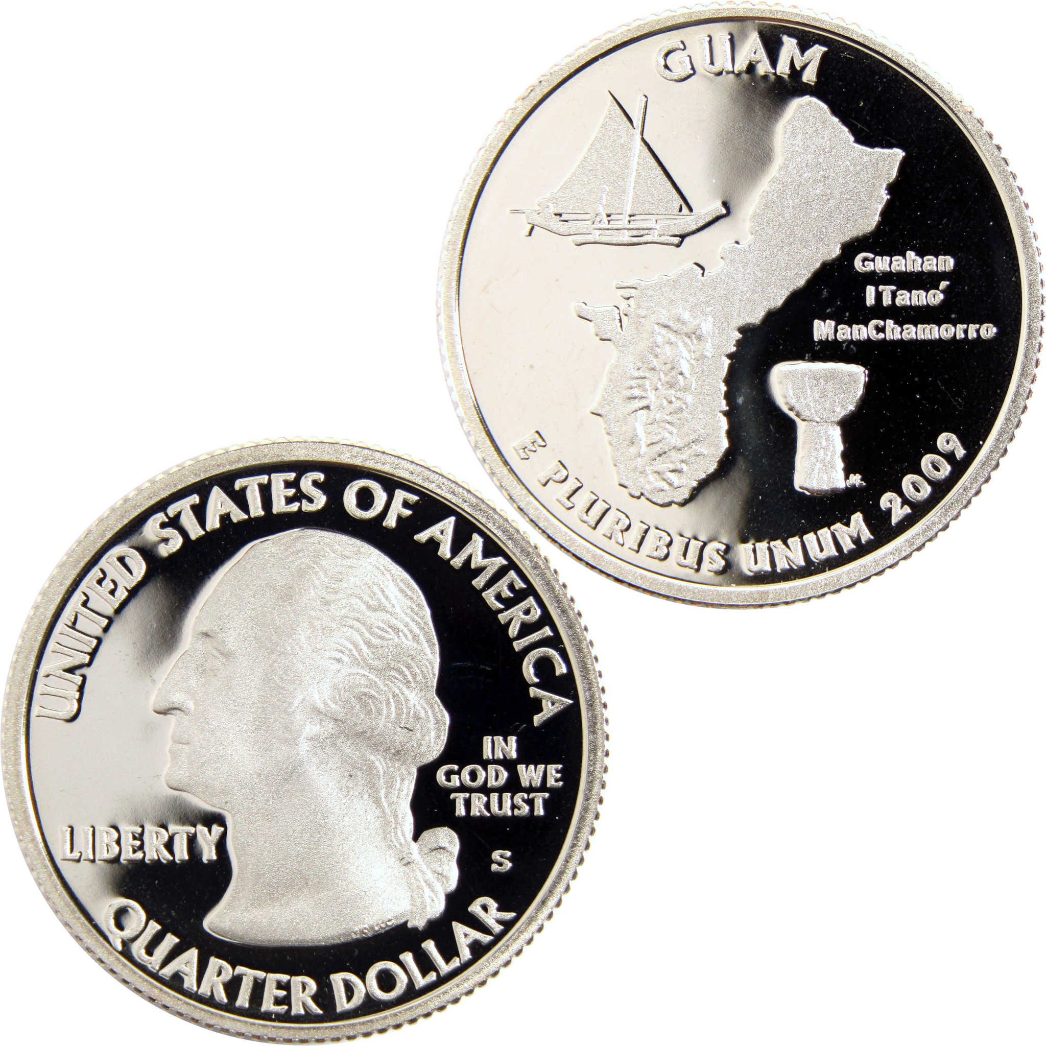 2009 S Guam DC & US Territories Quarter Clad 25c Proof Coin