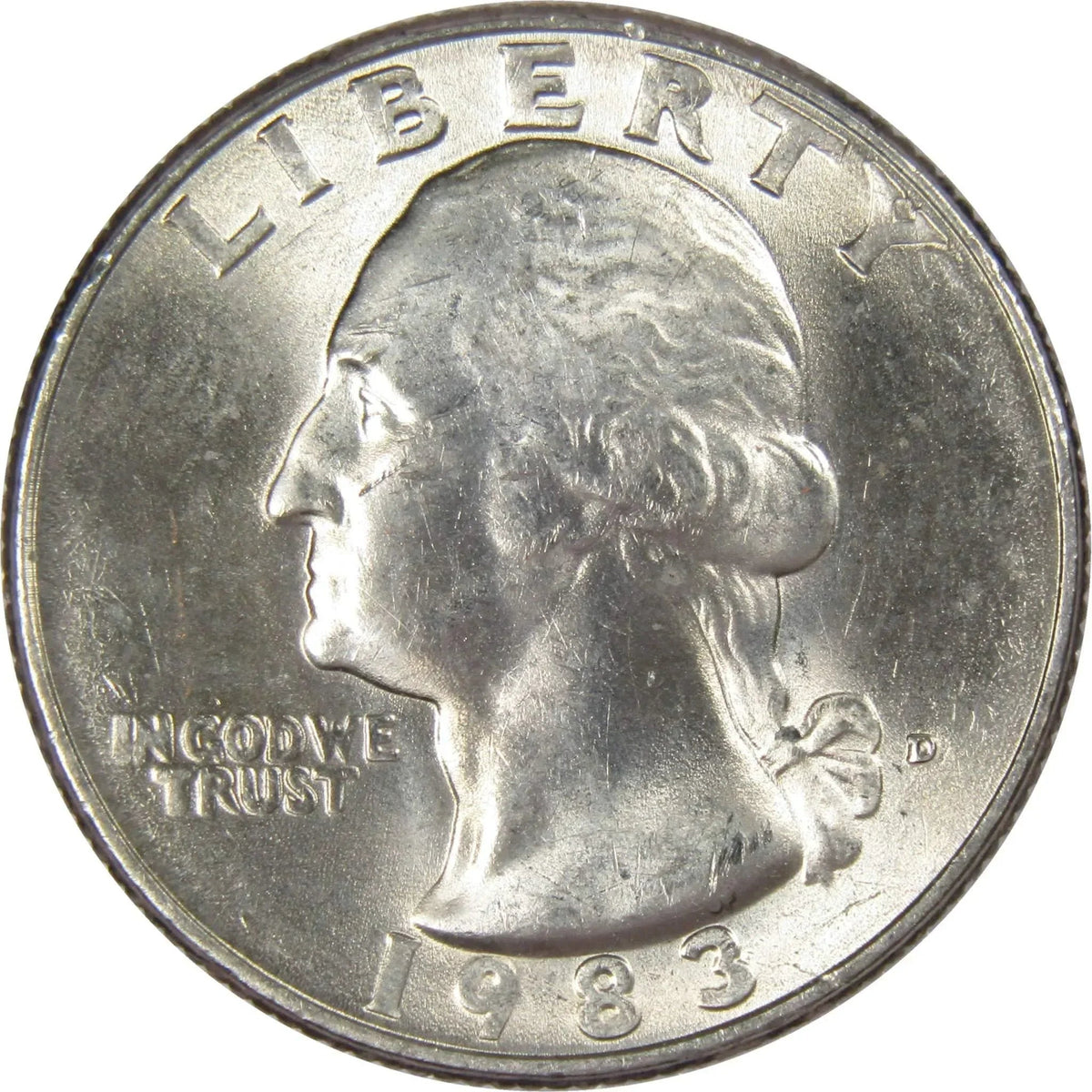 1983 D Washington Quarter Clad Uncirculated Mint State 25c Coin