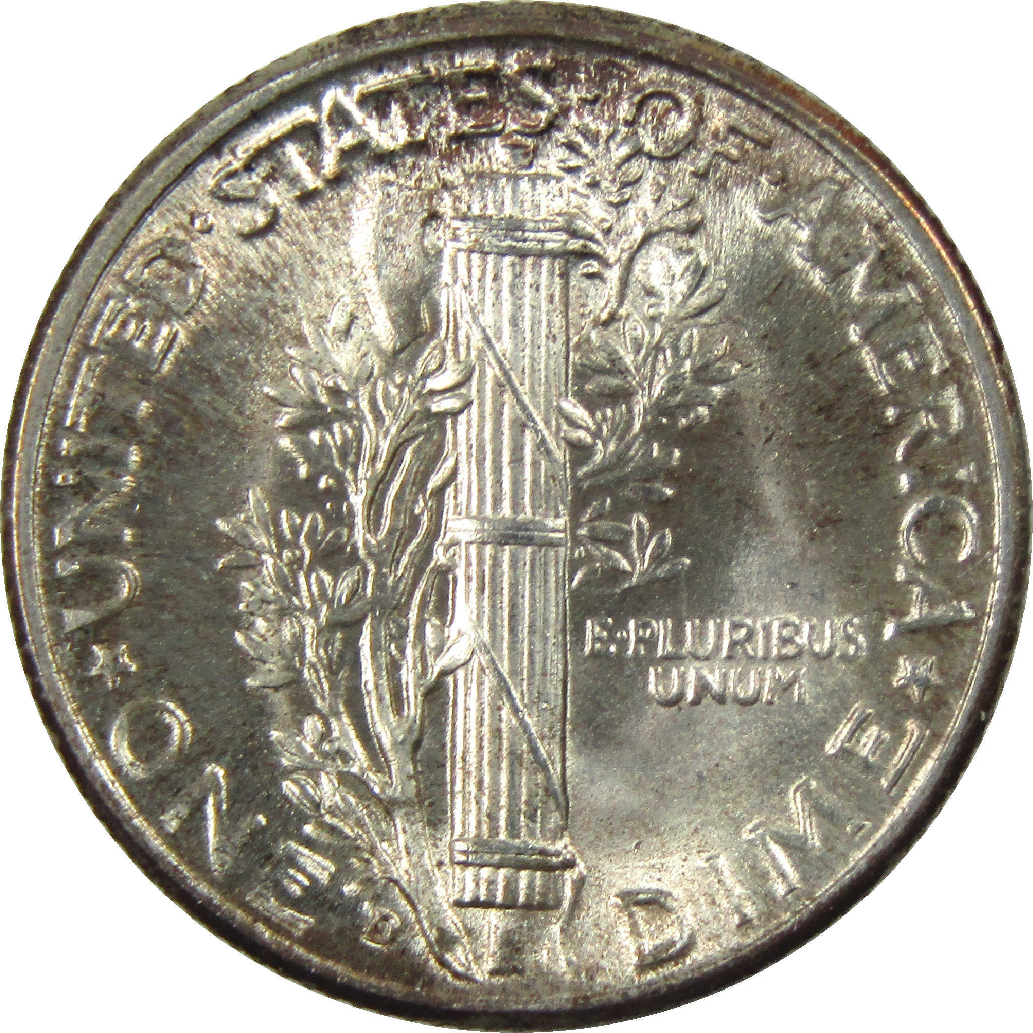 1945 D Mercury Dime Uncirculated Silver 10c Coin SKU:I12240