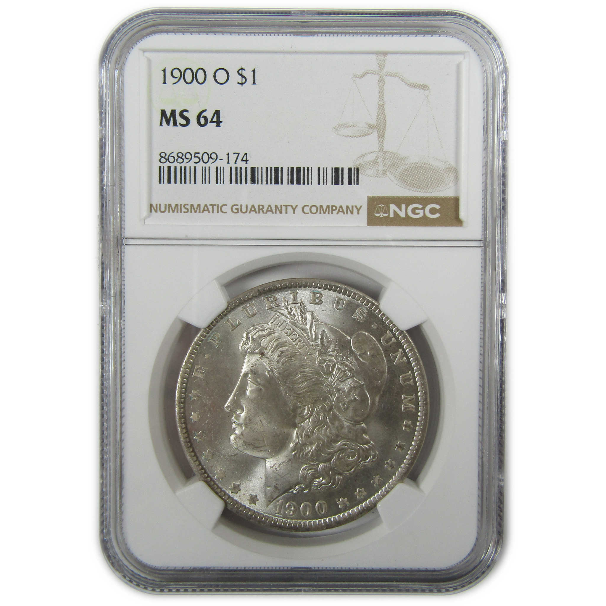 1900 O Morgan Silver Dollar MS 64 NGC Uncirculated $1 Coin SKU:CP426