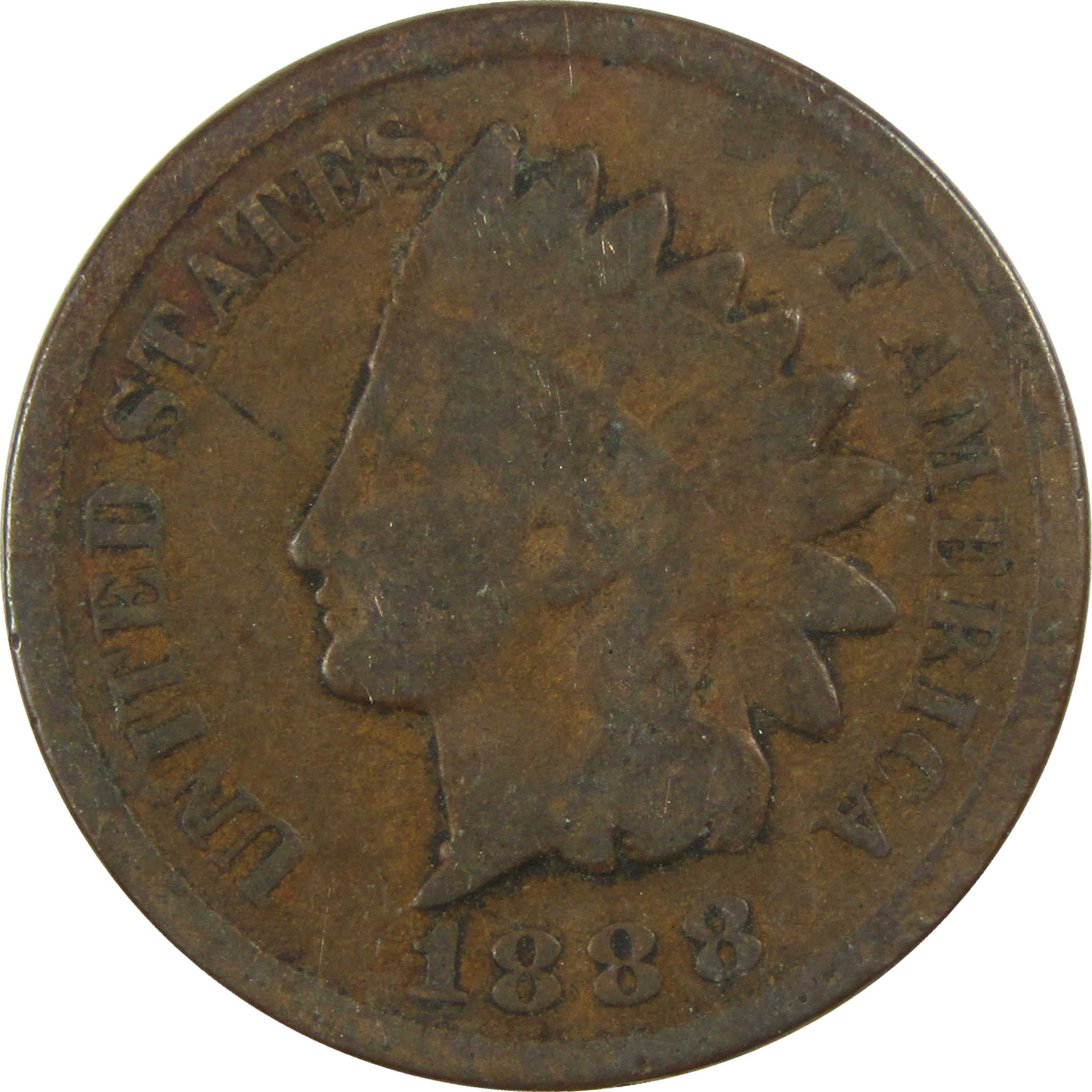 1888 Indian Head Cent G Good Penny 1c Coin SKU:I27035