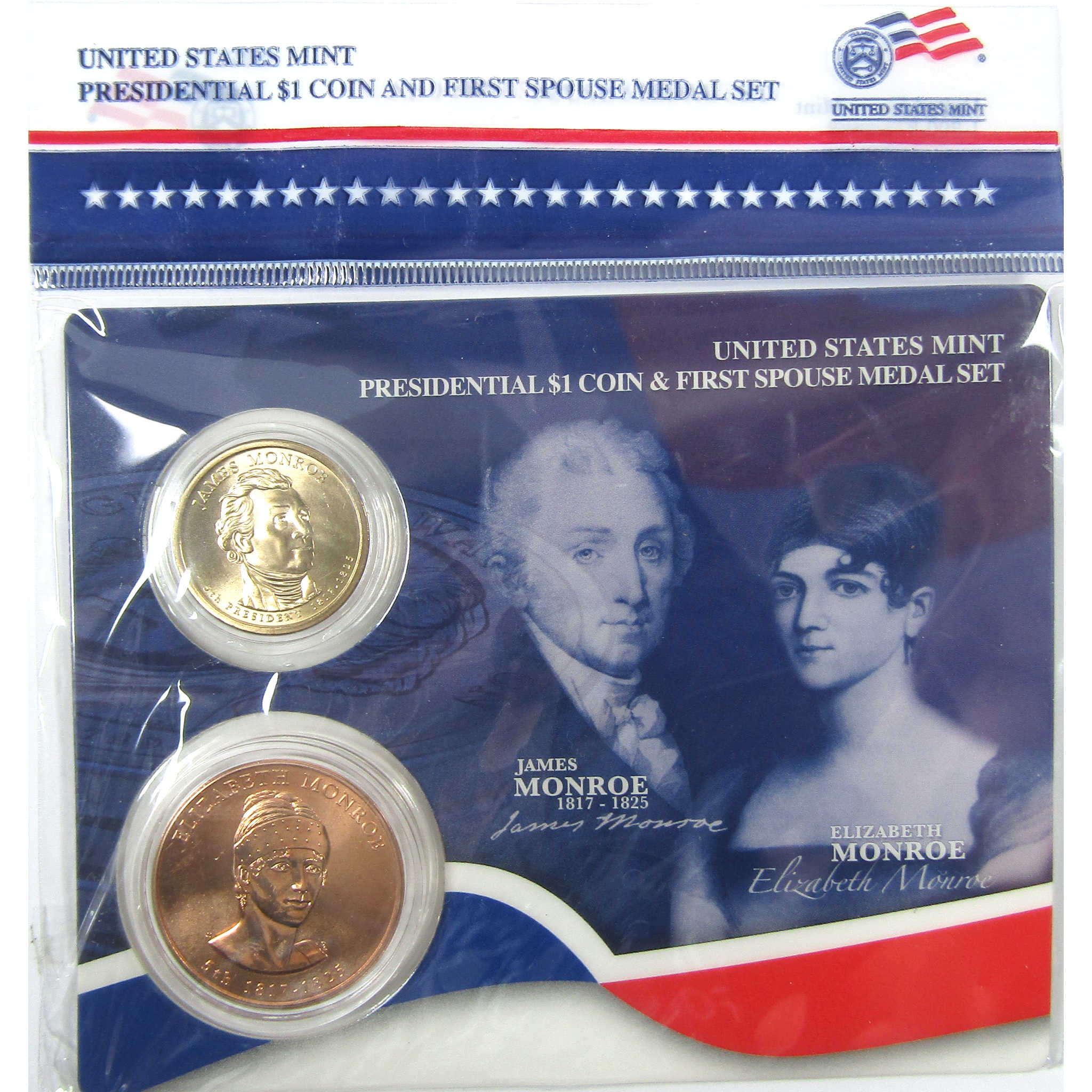 2008 James Monroe First Spouse 2 Piece Set Unc SKU:CPC8974