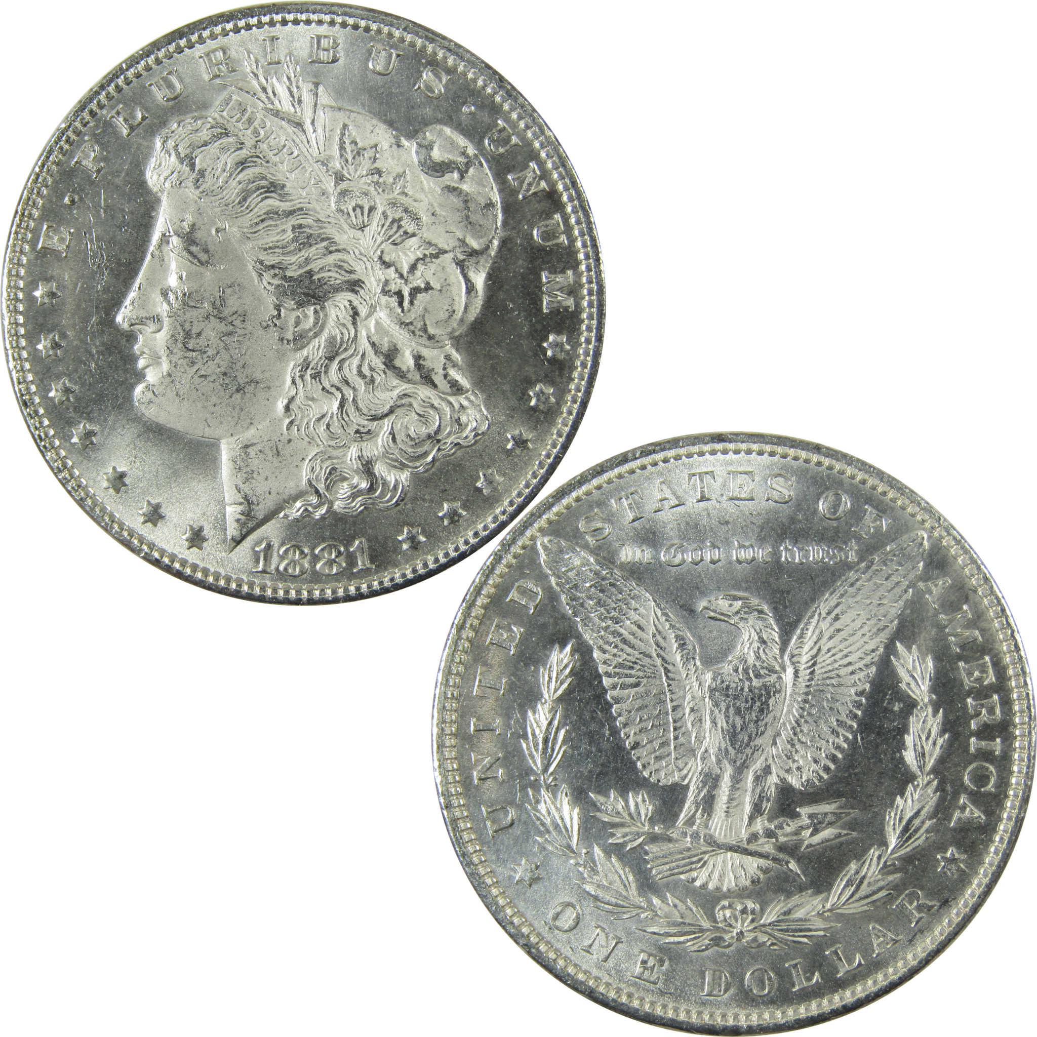 1881 Morgan Silver Dollar Uncirculated Mint State $1 Coin SKU:I27068