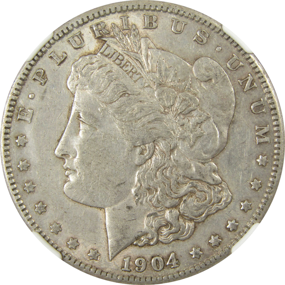 1904 S Morgan Silver Dollar AU 53 NGC $1 Coin Collectible SKU:I23401