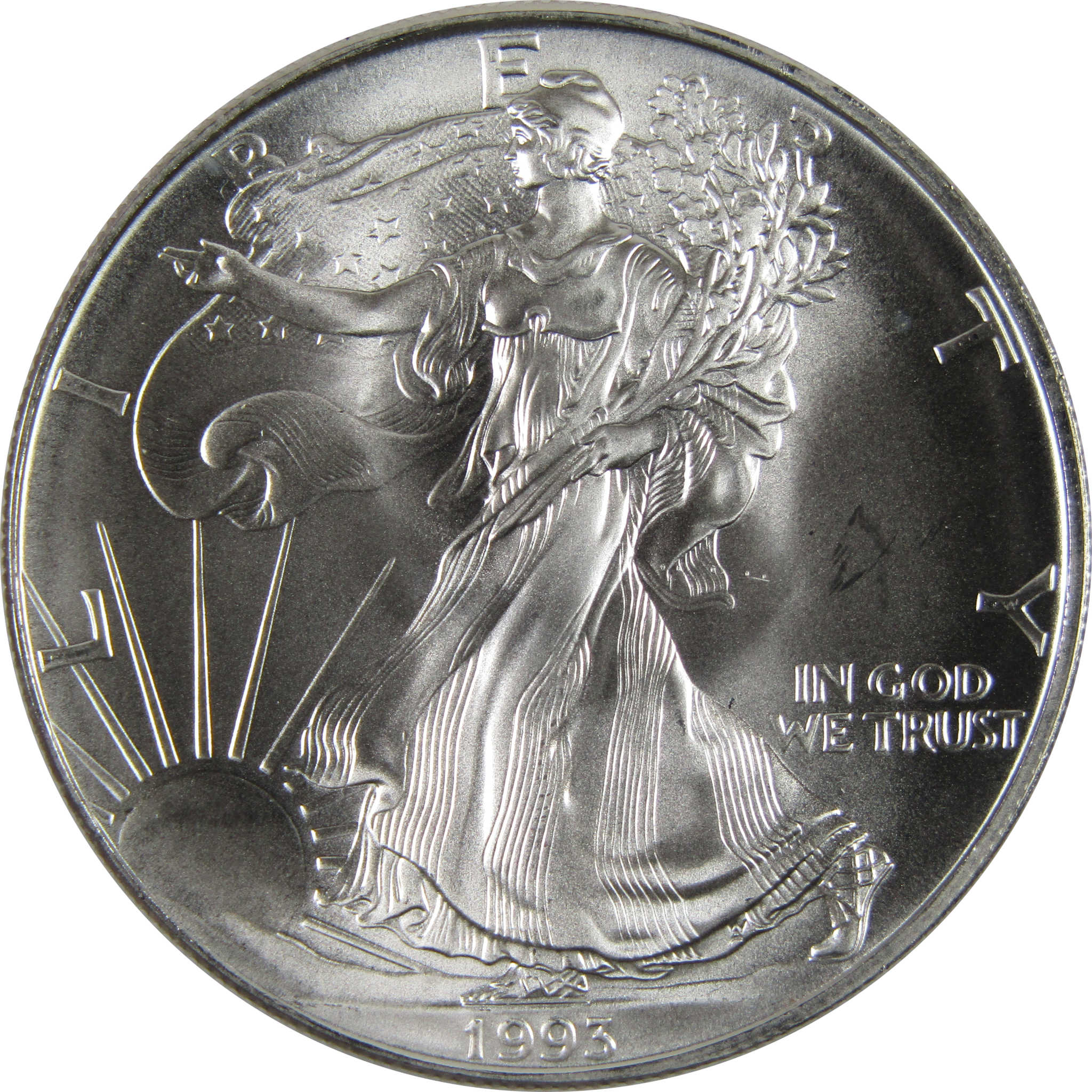 1993 American Eagle BU Uncirculated 1 oz .999 Silver Bullion $1 Coin