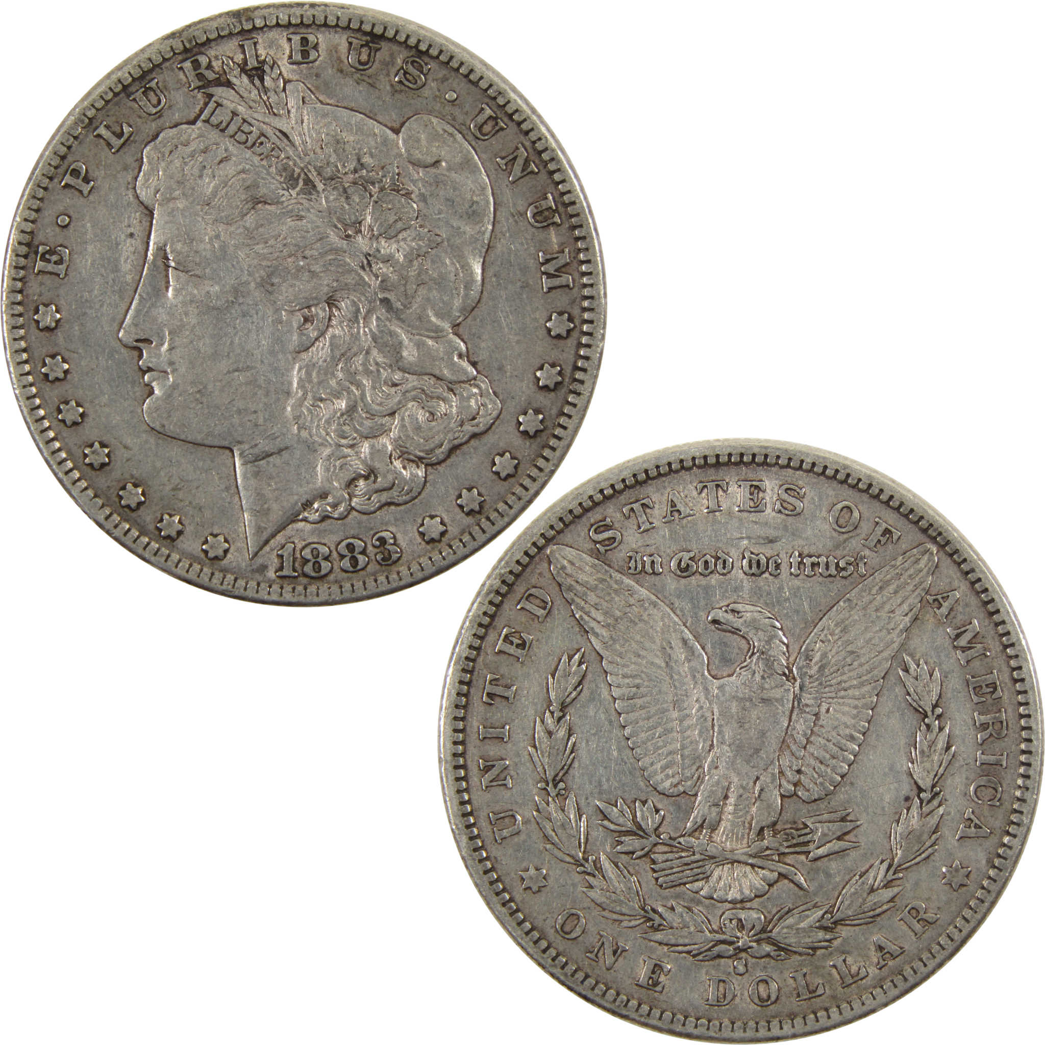 1883 S Morgan Dollar VF/XF 90% Silver $1 SKU:I9171 - Morgan coin - Morgan silver dollar - Morgan silver dollar for sale - Profile Coins &amp; Collectibles