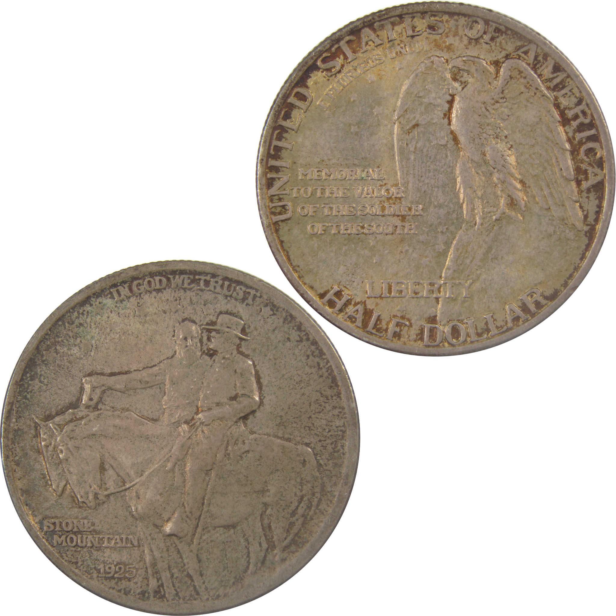 1925 Stone Mountain Commemorative Silver 50c AU About Unc SKU:I24670