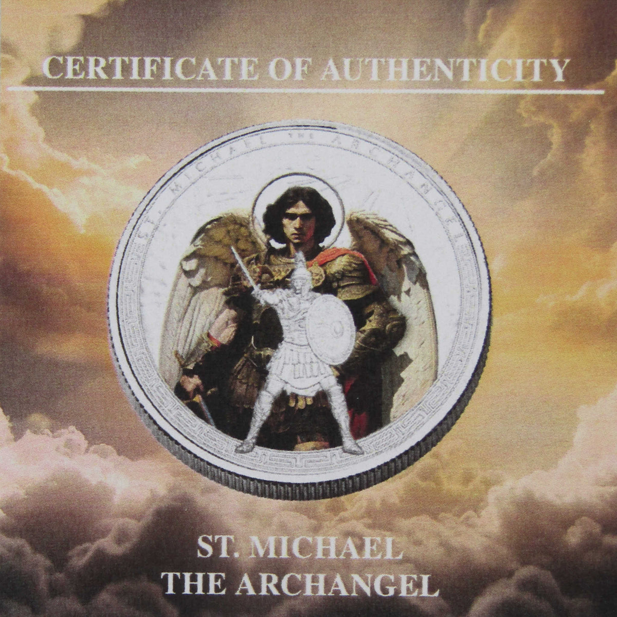 2025 Ghana 1 oz Silver Saint Michael The Archangel 5 Cedis Proof COA