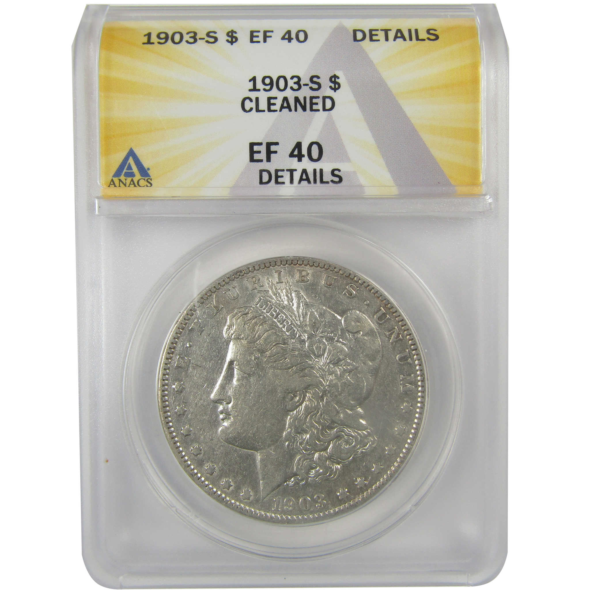 1903 S Morgan Dollar EF 40 Details ANACS Silver $1 Coin SKU:I21777 - Morgan coin - Morgan silver dollar - Morgan silver dollar for sale - Profile Coins &amp; Collectibles