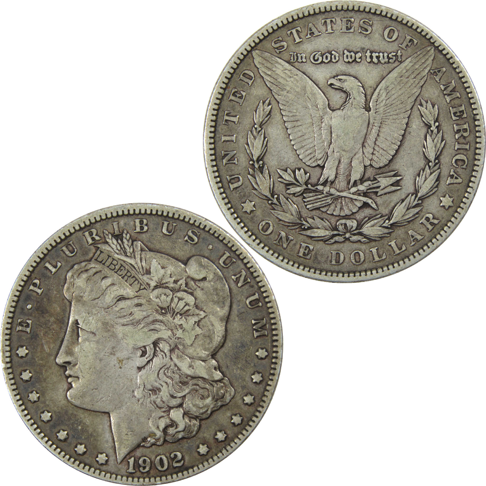 1902 Morgan Dollar VF Very Fine Silver $1 Coin SKU:I12162 - Morgan coin - Morgan silver dollar - Morgan silver dollar for sale - Profile Coins &amp; Collectibles