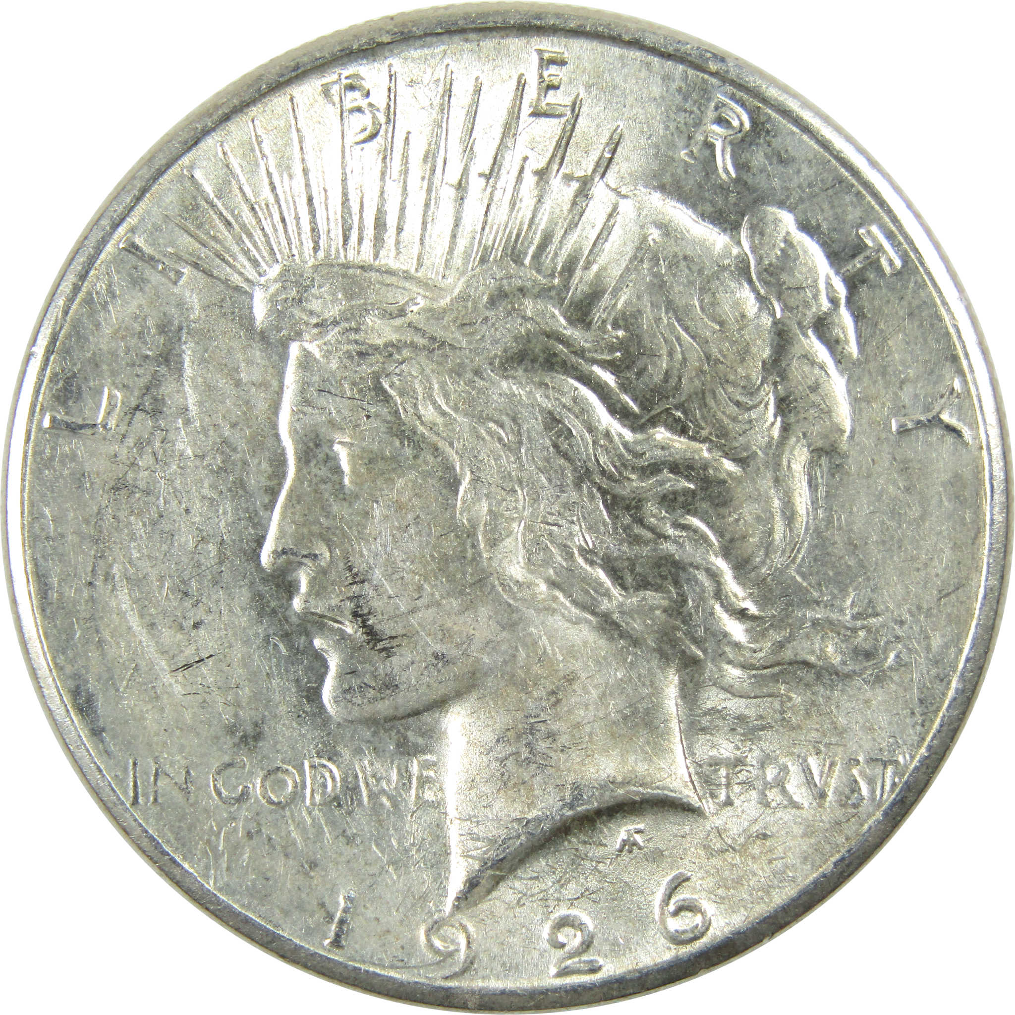 1926 S Peace Dollar AU About Uncirculated Silver $1 Coin SKU:I12838