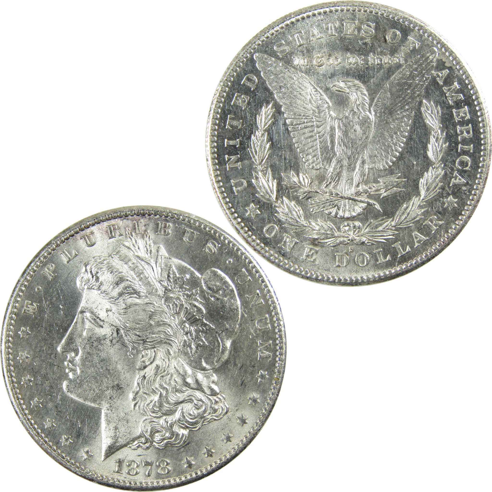1878 S Morgan Silver Dollar Uncirculated Mint State $1 Coin SKU:I25984 - Morgan coin - Morgan silver dollar - Morgan silver dollar for sale - Profile Coins &amp; Collectibles