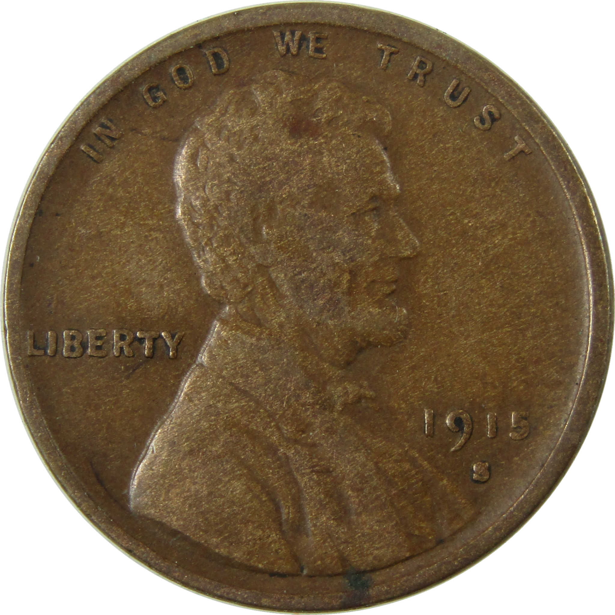 1915 S Lincoln Wheat Cent VF Very Fine Penny 1c Coin SKU:I28129