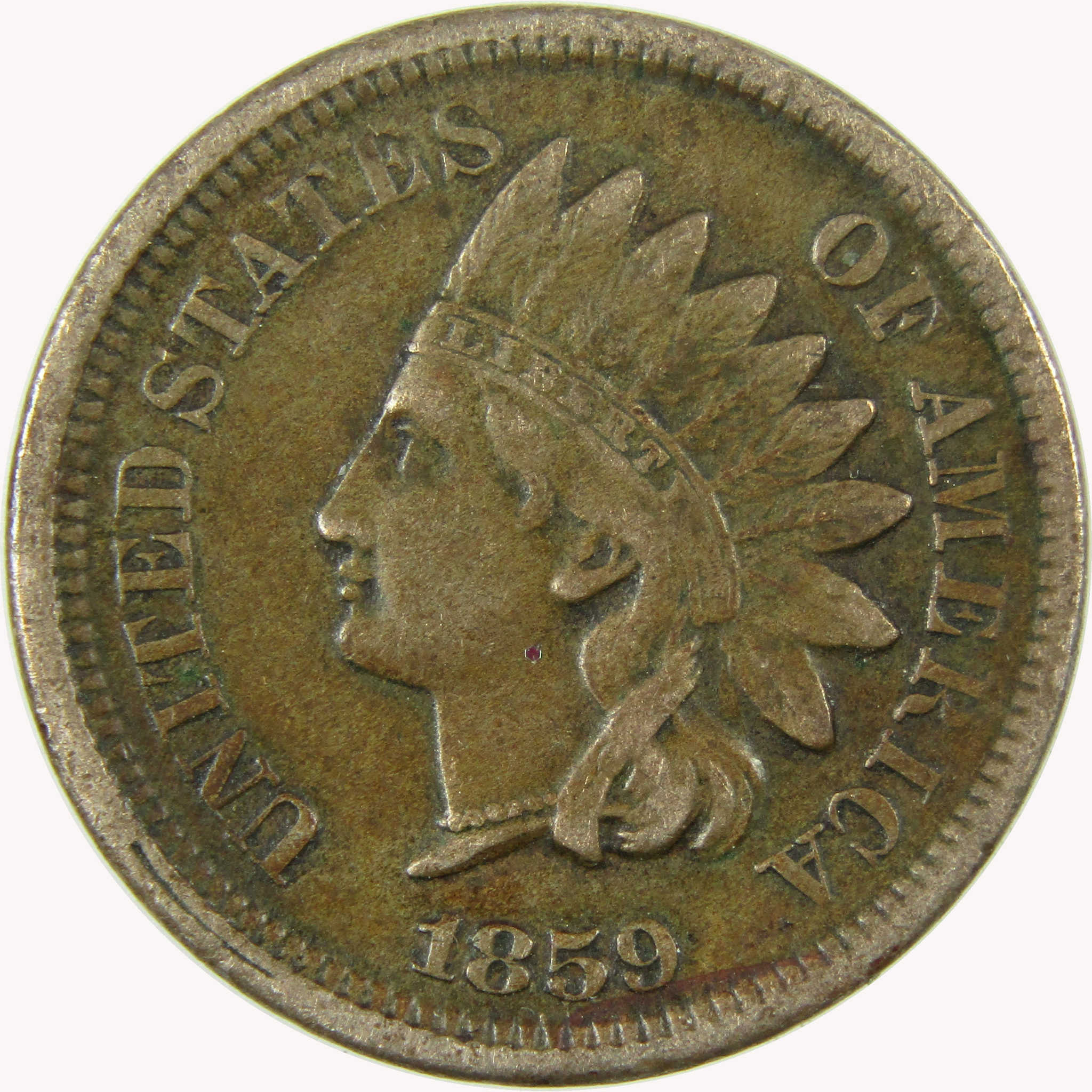 1859 Indian Head Cent VF Very Fine Penny 1c Coin SKU:CP1062