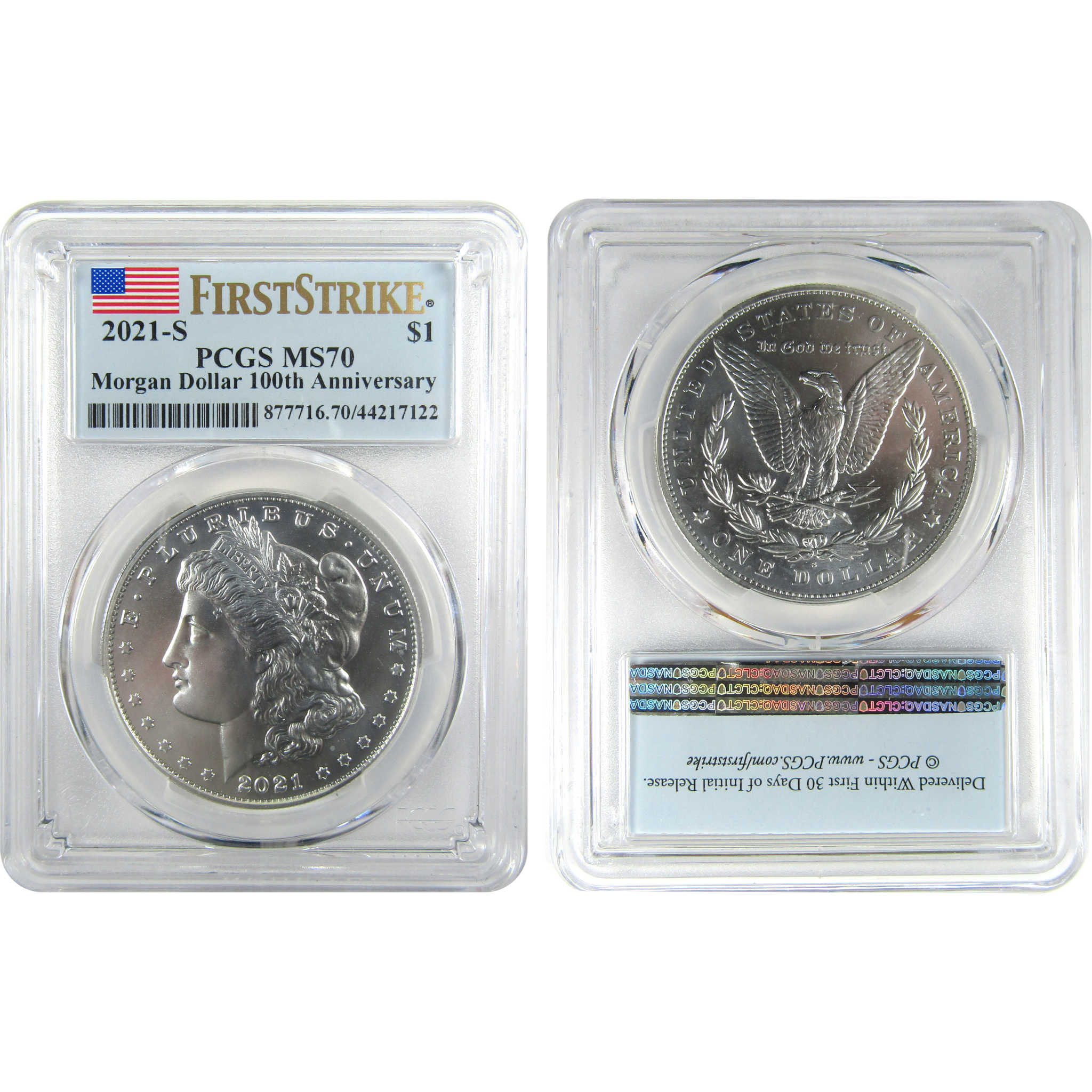 2021 Morgan & Peace Dollar Set MS 70 PCGS First Strike SKU:CP1051.WS