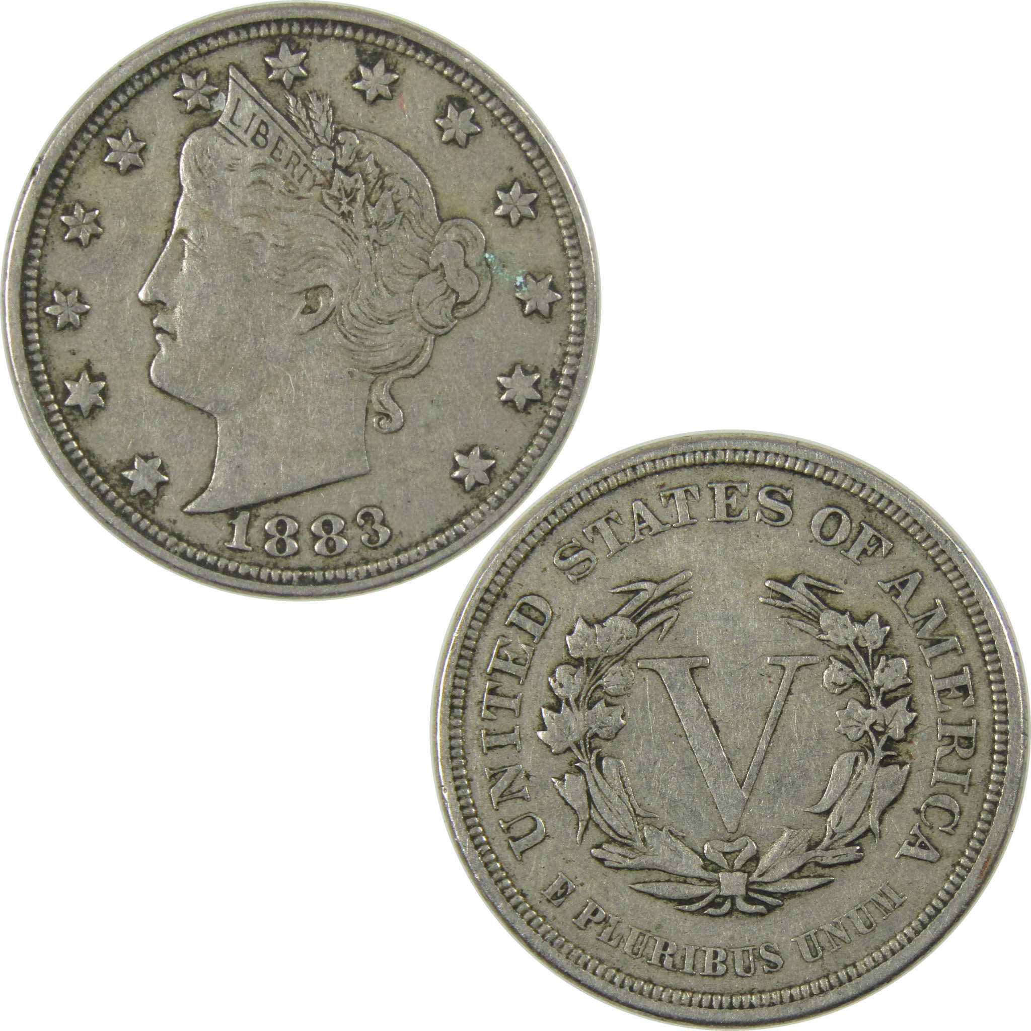 1883 No Cents Liberty Head V Nickel VF Very Fine 5c Coin SKU:I27246