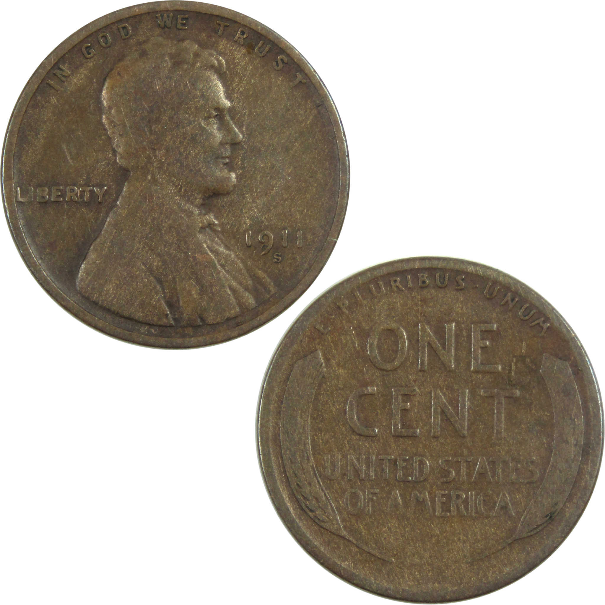 1911 S Lincoln Wheat Cent VG Very Good Penny 1c Coin SKU:I14341