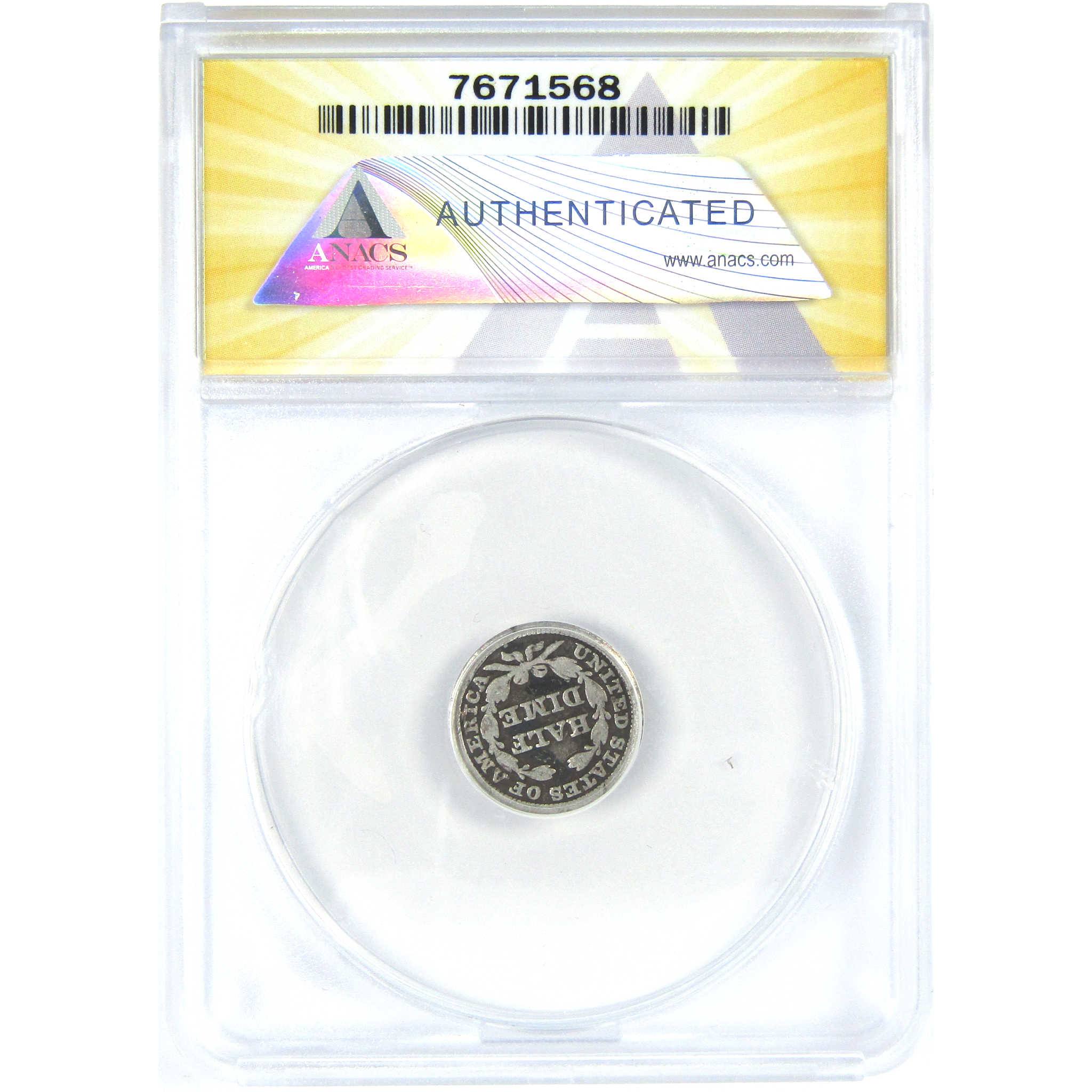 1848 Medium Date Seated Liberty Half Dime G 6 ANACS Silver SKU:I16276