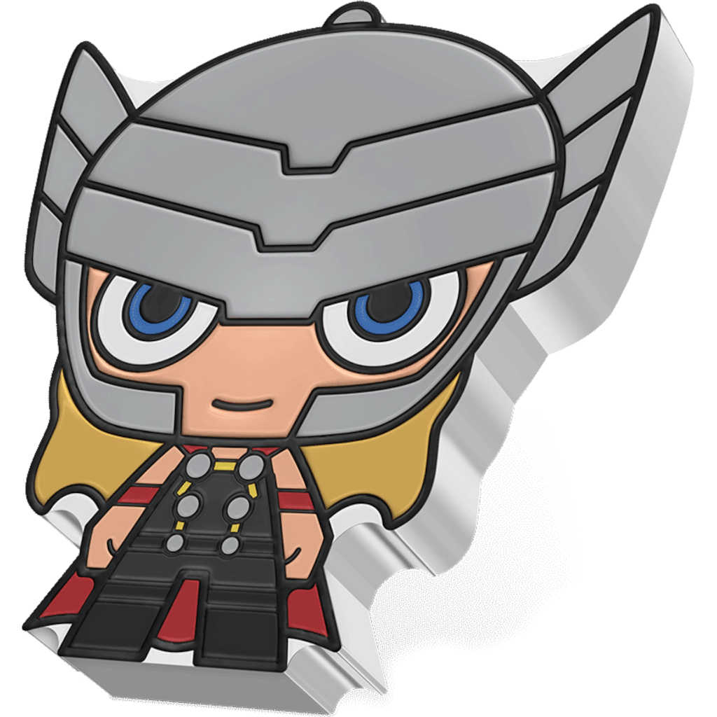 Marvel Thor Chibi 1 oz .999 Silver $2 Proof Coin 2023 COA SKU:OPC151