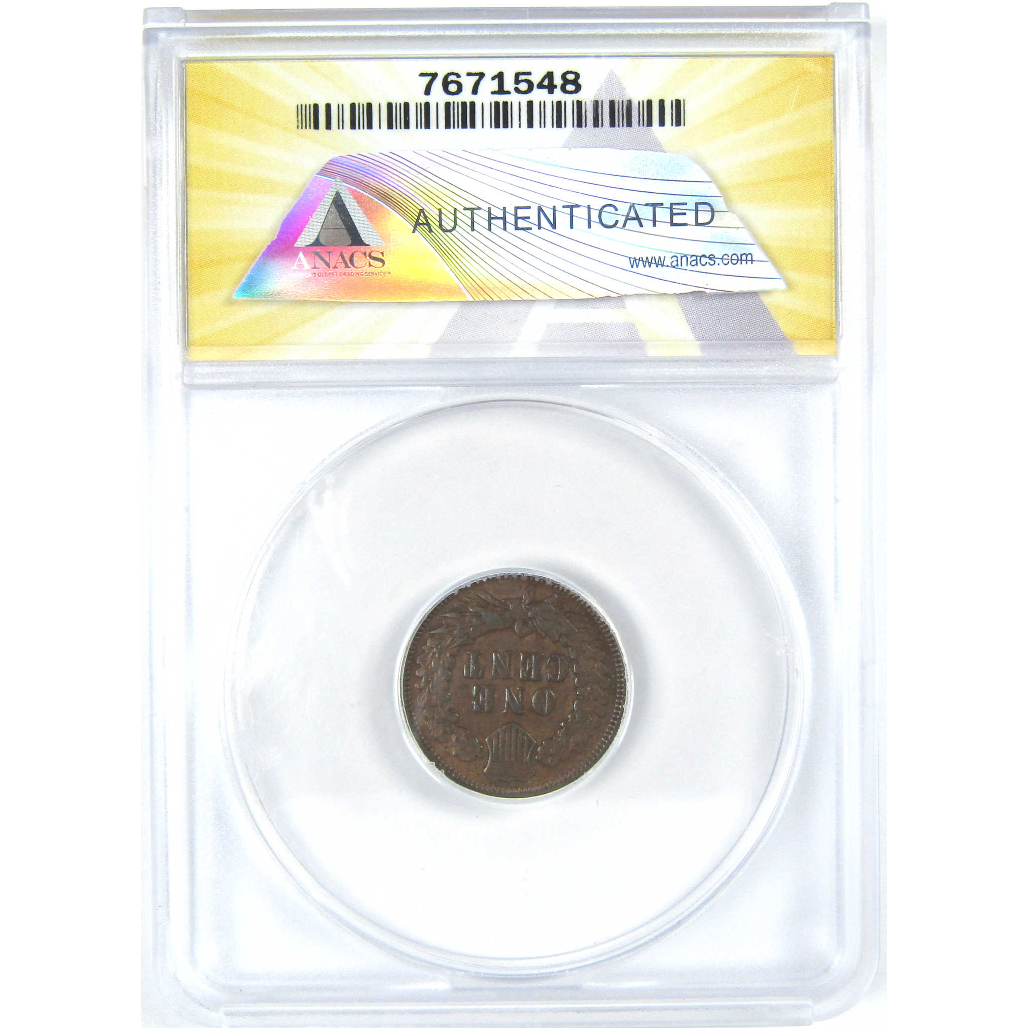 1875 Indian Head Cent EF 40 Details ANACS Penny 1c Coin SKU:I16082