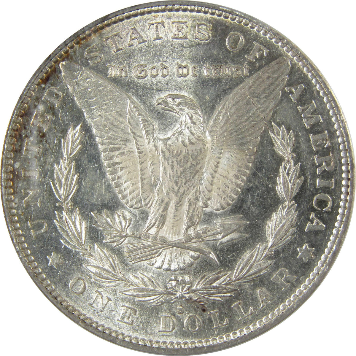 1890 S Morgan Silver Dollar AU 58 ANACS $1 Coin SKU:I27955 - Morgan coin - Morgan silver dollar - Morgan silver dollar for sale - Profile Coins &amp; Collectibles