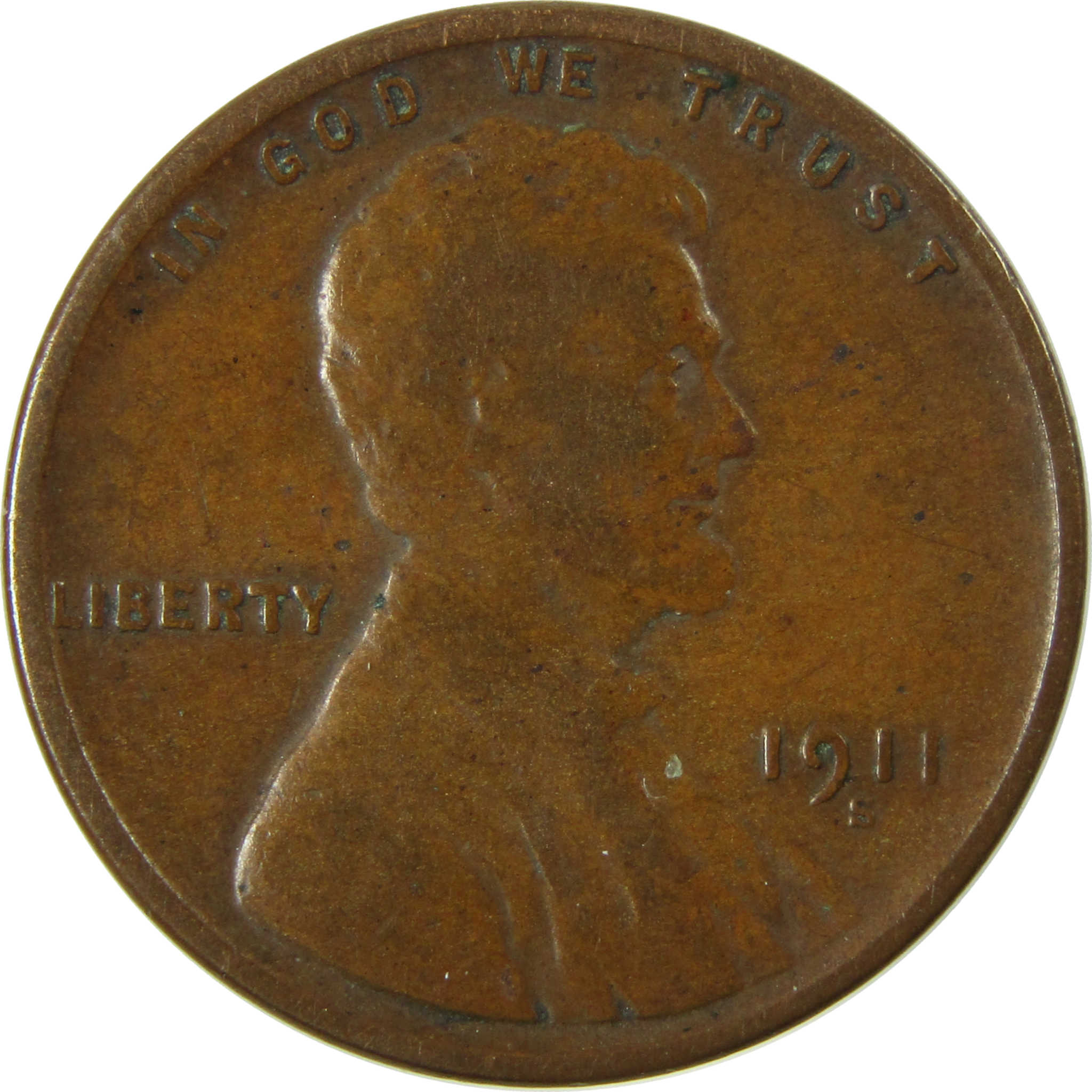 1911 S Lincoln Wheat Cent VG Very Good Penny 1c Coin SKU:I28324