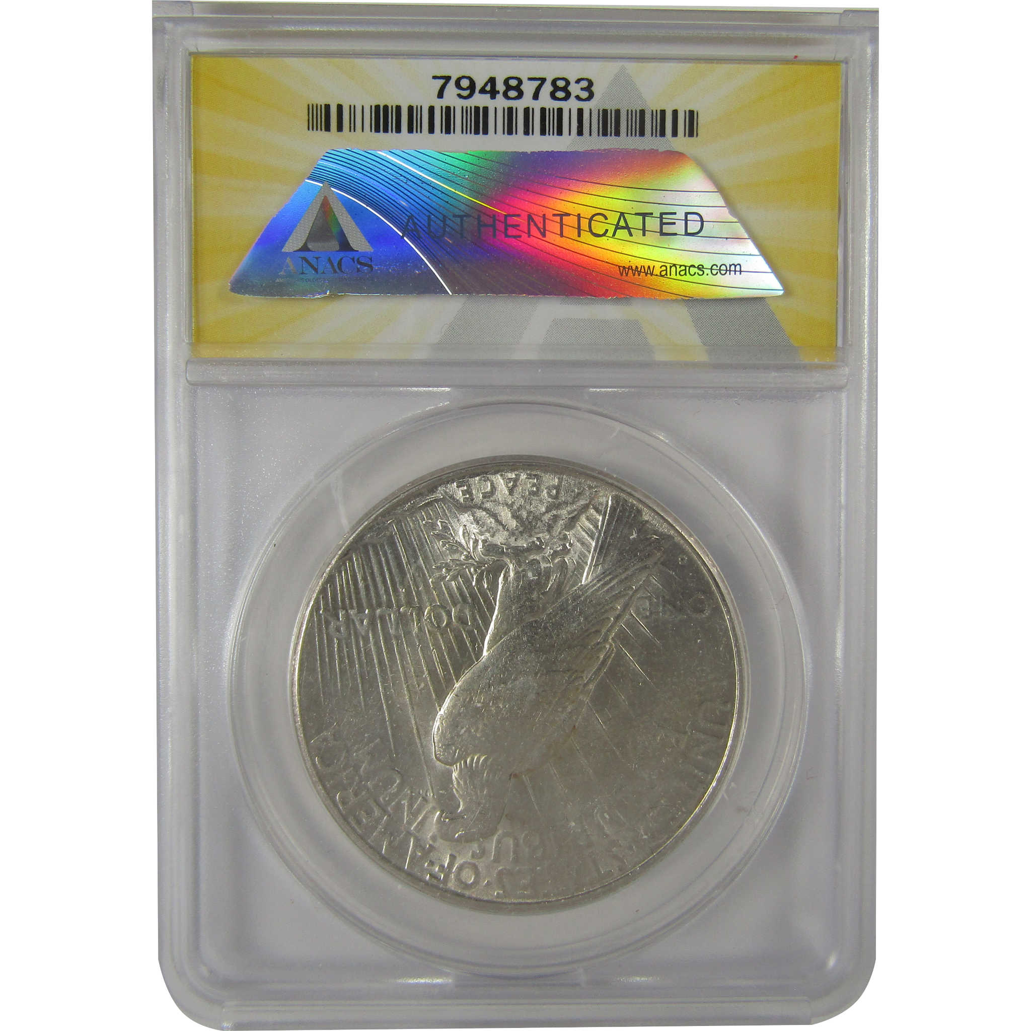 1923 S Peace Dollar AU 58 ANACS Silver $1 Coin SKU:I23058