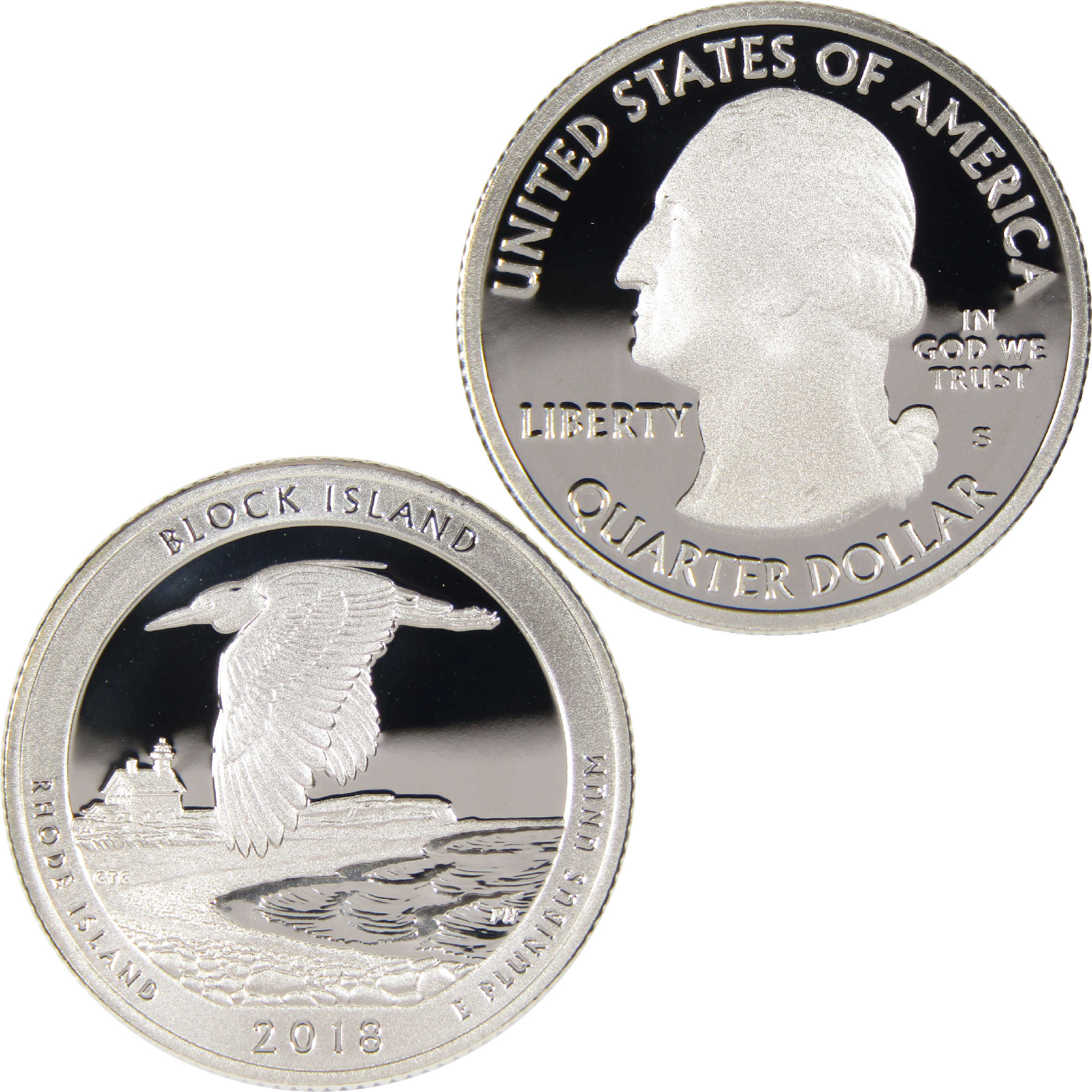 2018 S Block Island National Park Quarter Silver 25c Proof Coin