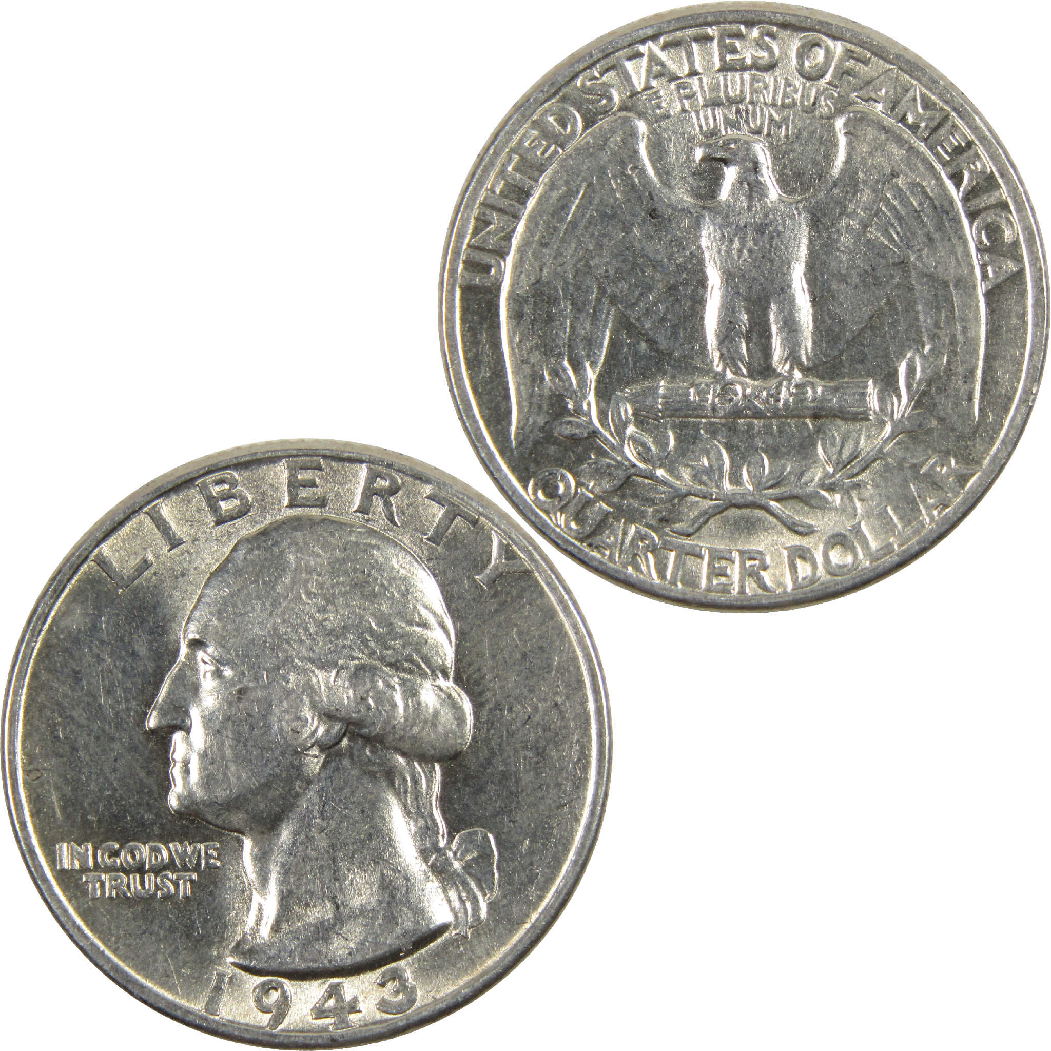 1943 Washington Quarter AU About Uncirculated Silver 25c Coin