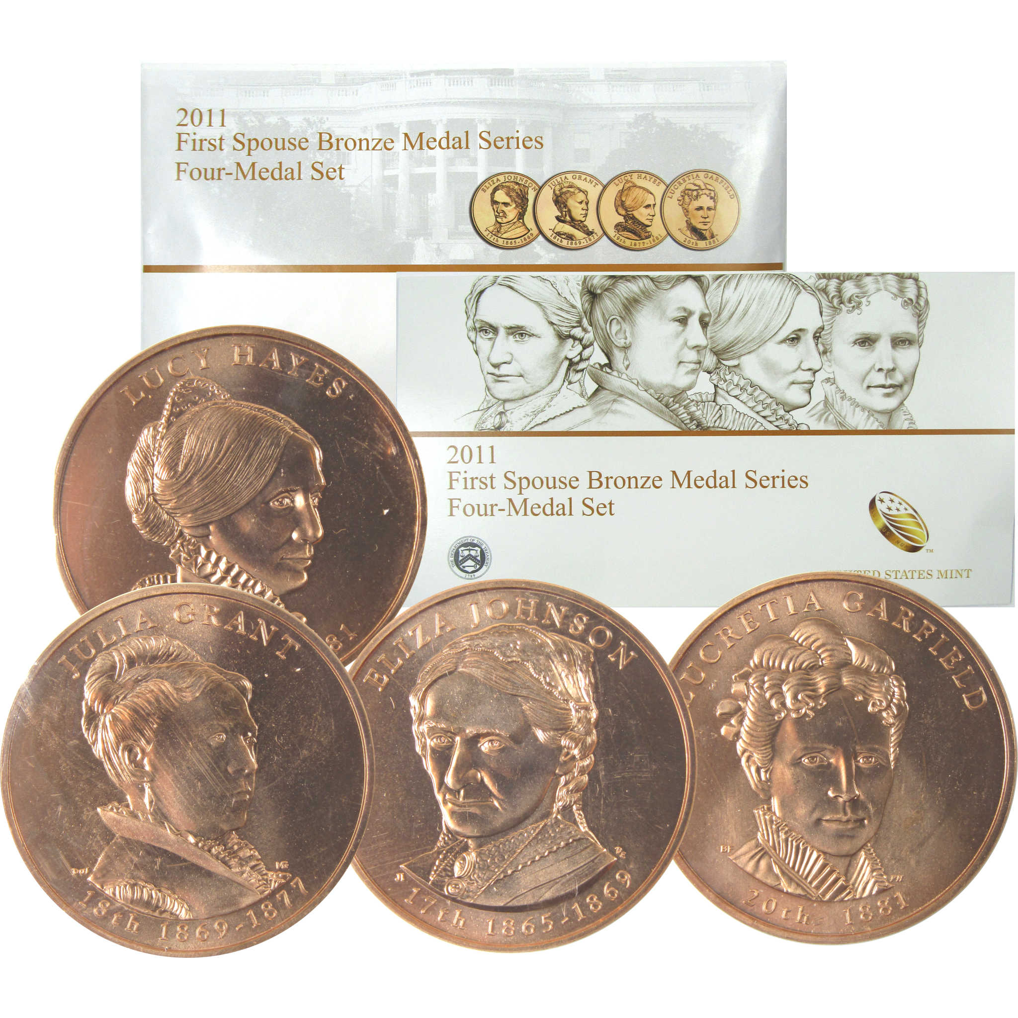 2011 First Spouse Bronze Medal Series 4 Piece Set SKU:CPC8981