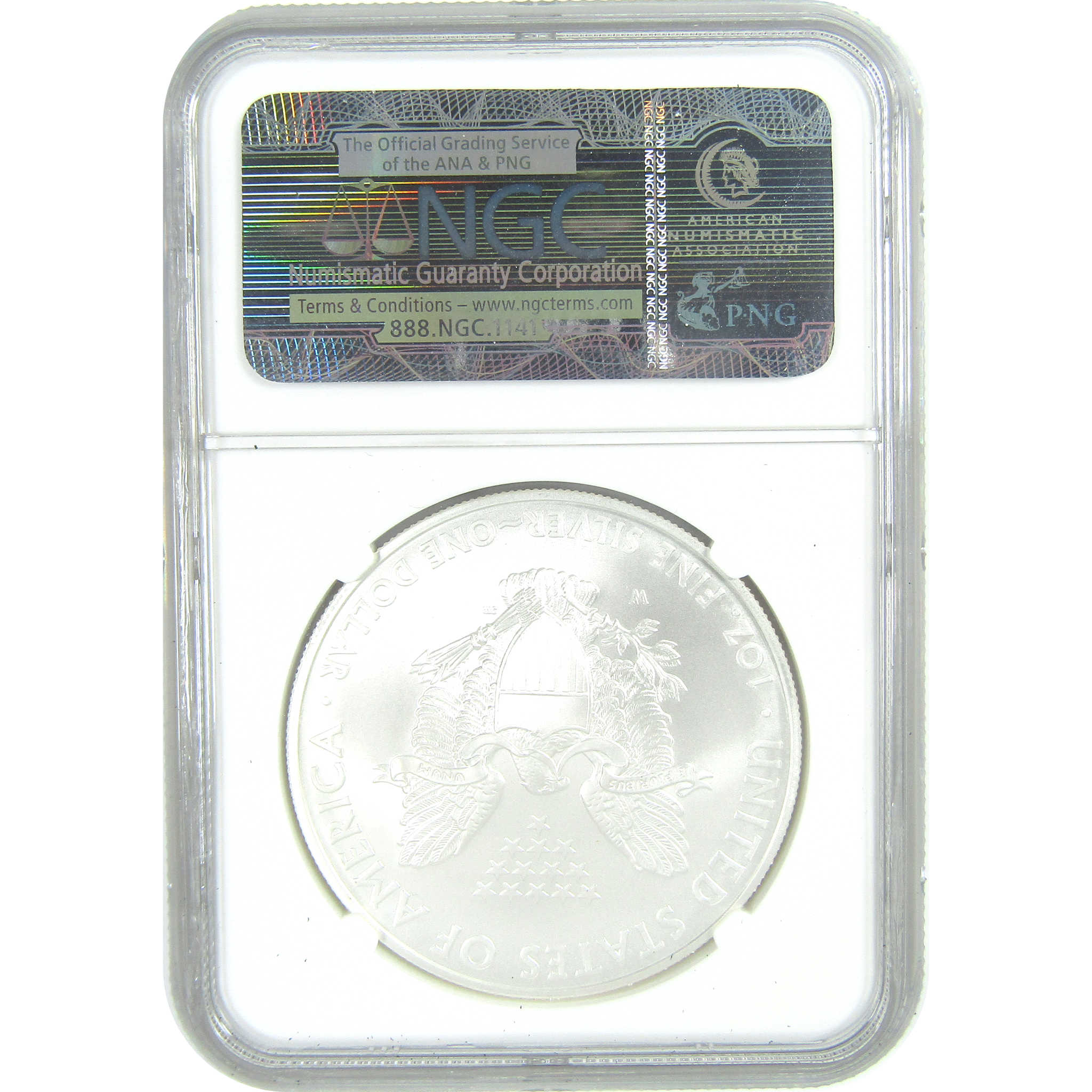 2008 W American Silver Eagle MS 70 NGC Burnished $1 SKU:CPC9566