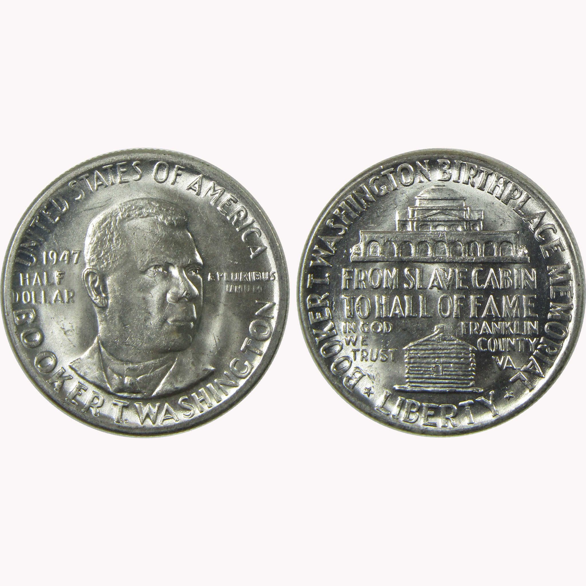 1947 PDS Booker T Washington 50c 3 Coin All Mint Set BU Choice Unc
