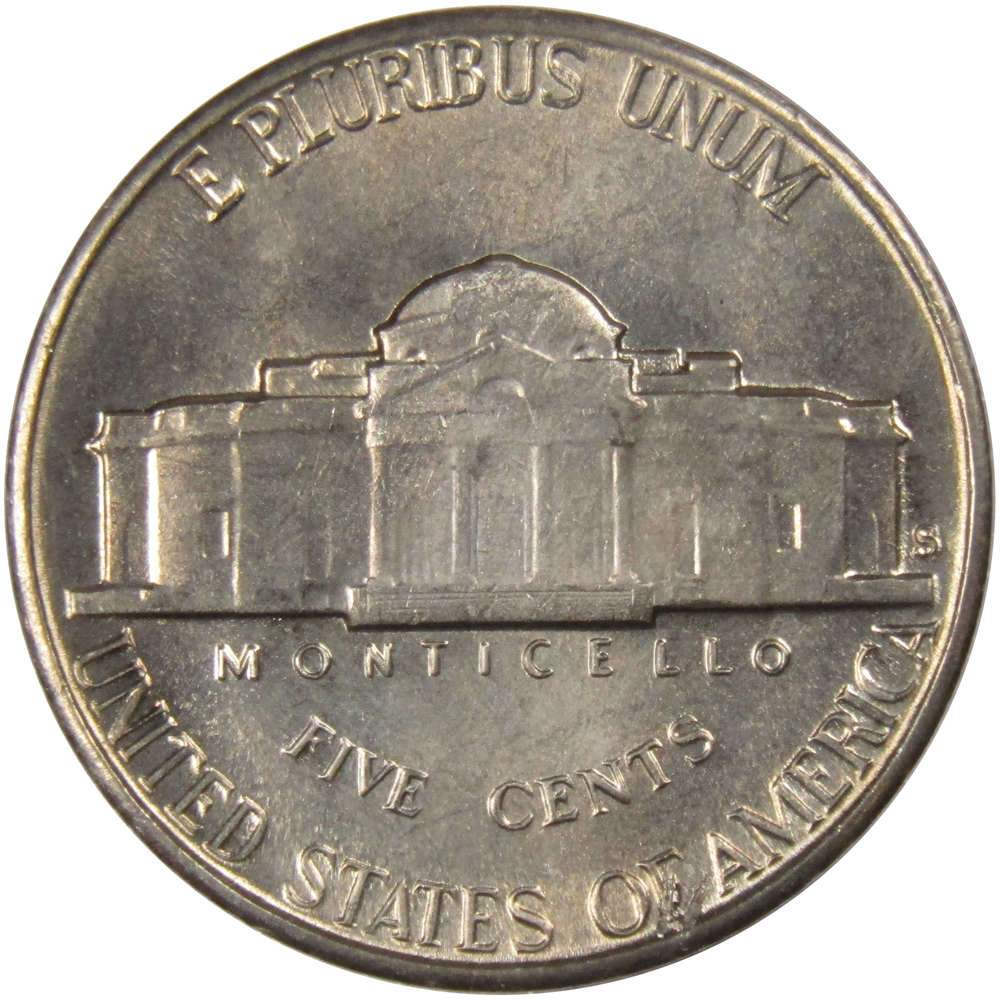 1947 S Jefferson Nickel Uncirculated Mint State 5c Coin Collectible