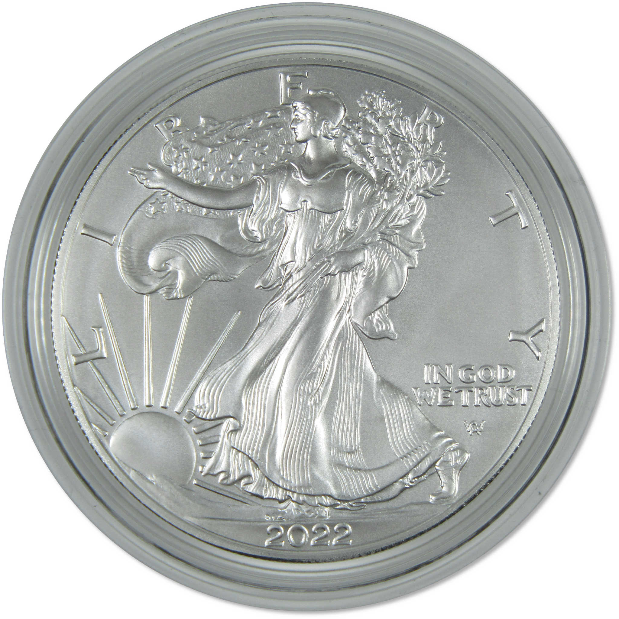 2022 W American Silver Eagle BU Uncirculated 1 oz .999 Silver OGP COA