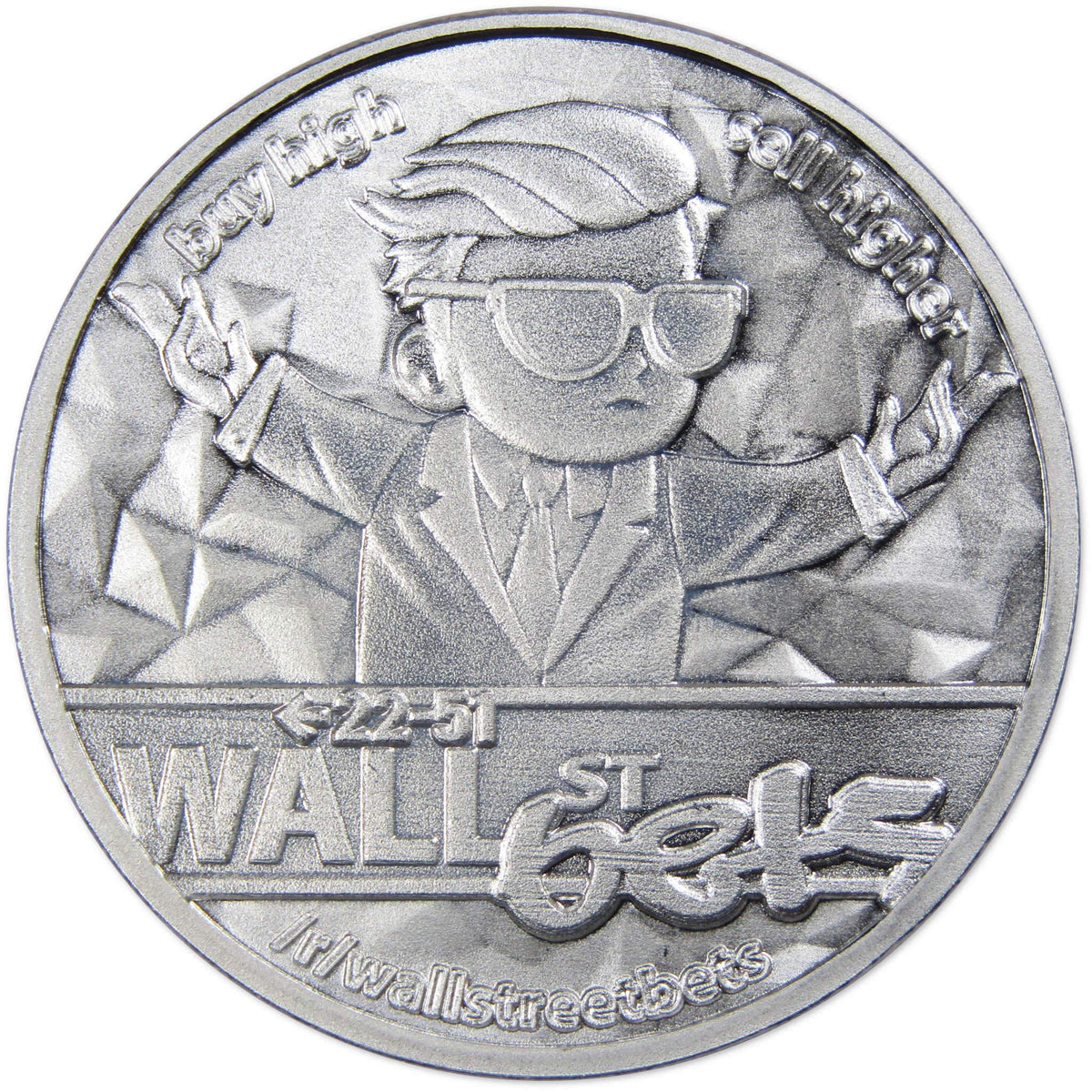 2021 Wall Street Bets Diamond Hands 1oz .999 Silver Round Uncirculated