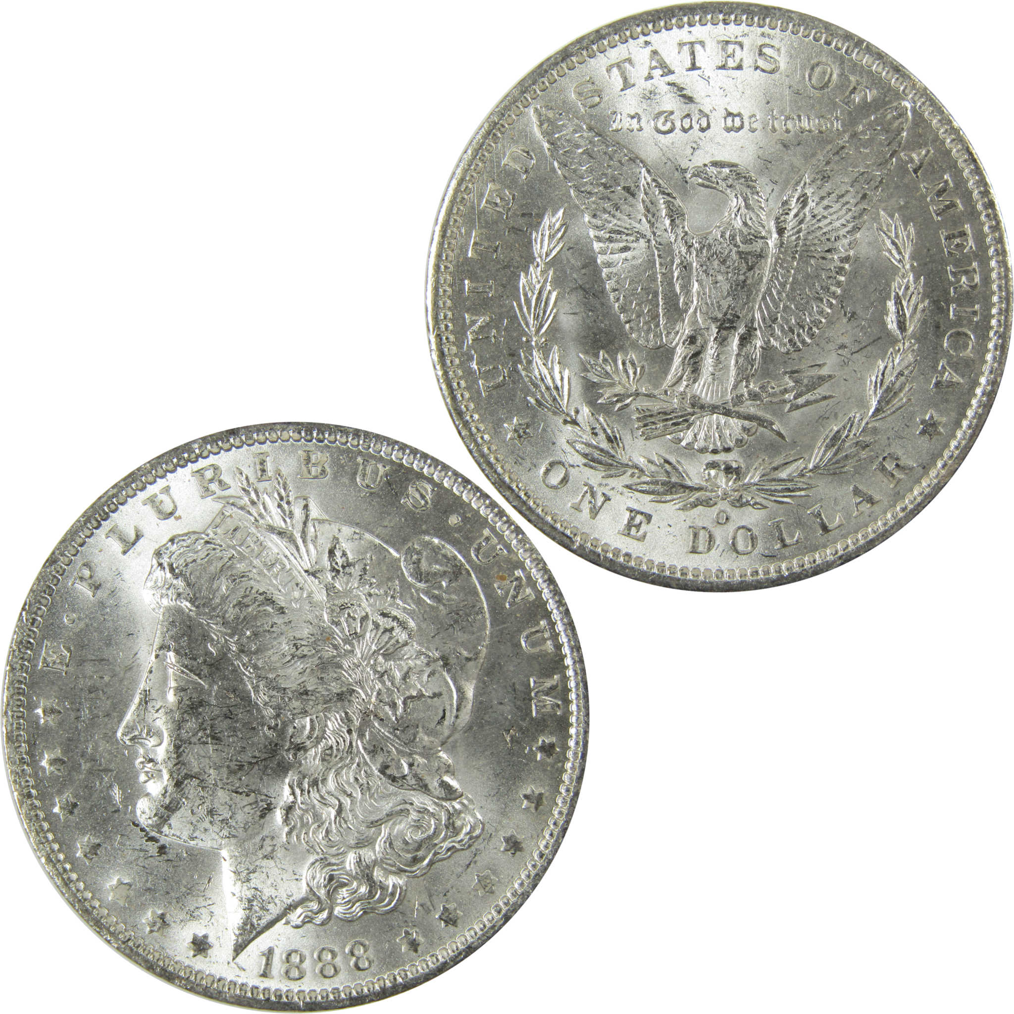 1888 O Morgan Silver Dollar Uncirculated Mint State $1 Coin SKU:I27758