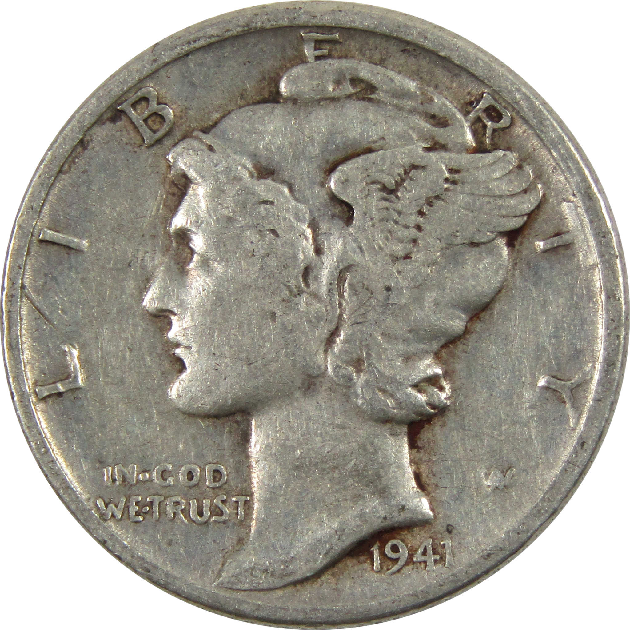 1941 D Mercury Dime AG About Good 90% Silver 10c Coin