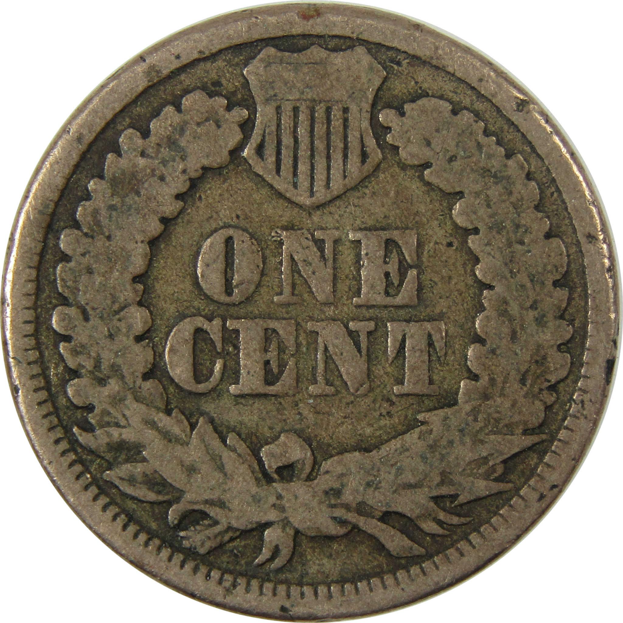 1860 Indian Head Cent G Good Penny 1c Coin SKU:CP1304