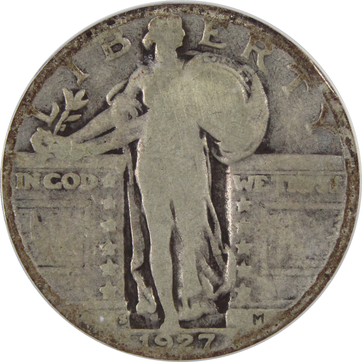 1927 S Standing Liberty Silver Quarter G 6 ICG 25c Coin SKU:I29069