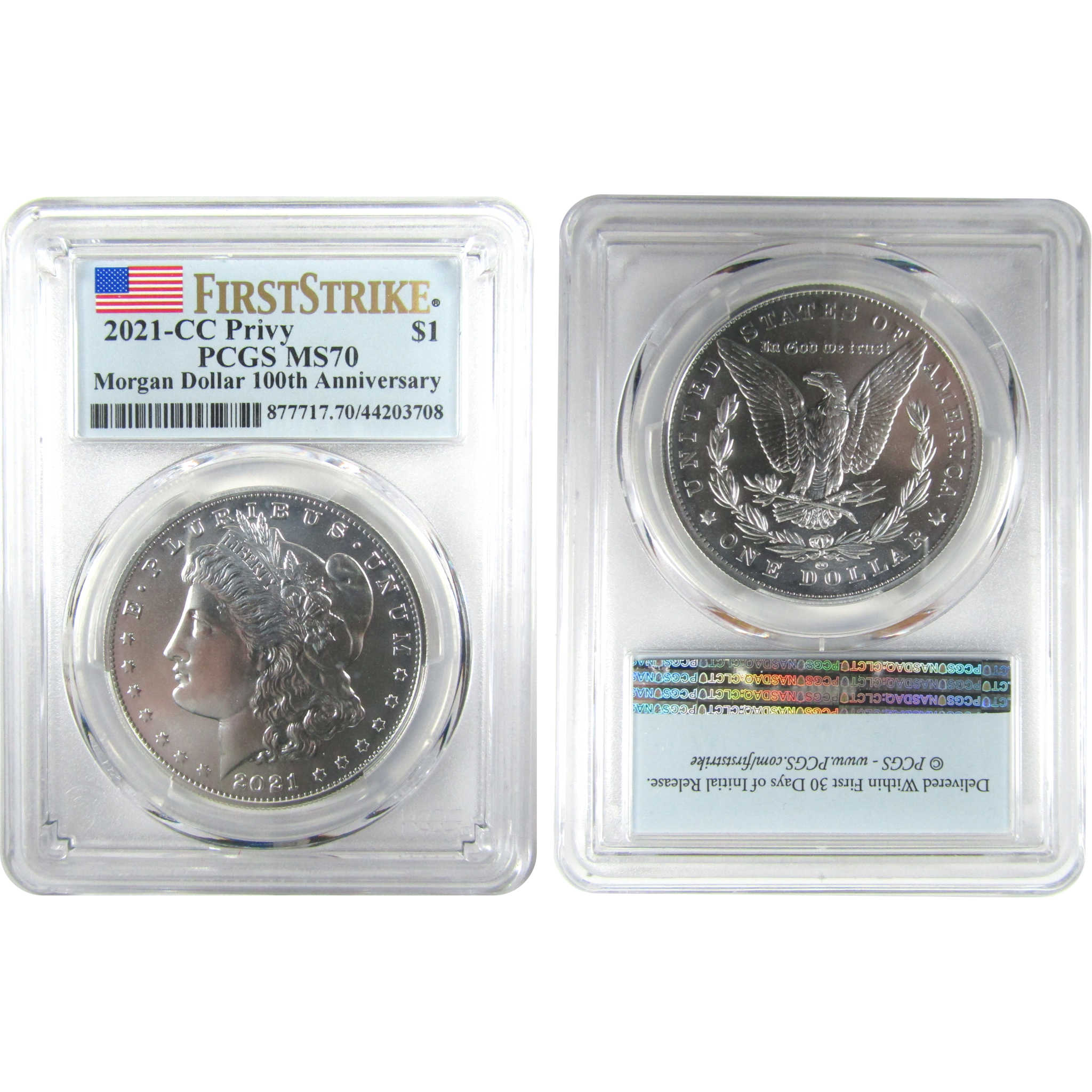 2021 Morgan & Peace Dollar Set MS 70 PCGS First Strike SKU:CP1051.WS