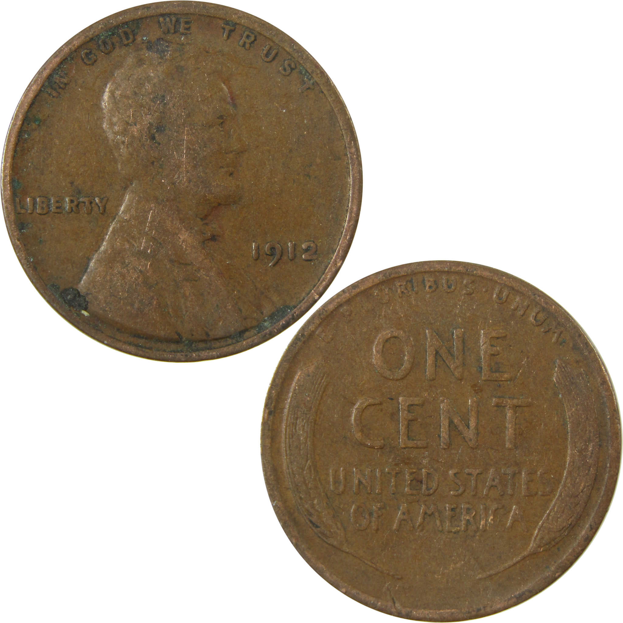 1912 Lincoln Wheat Cent G Good Penny 1c Coin SKU:I26698