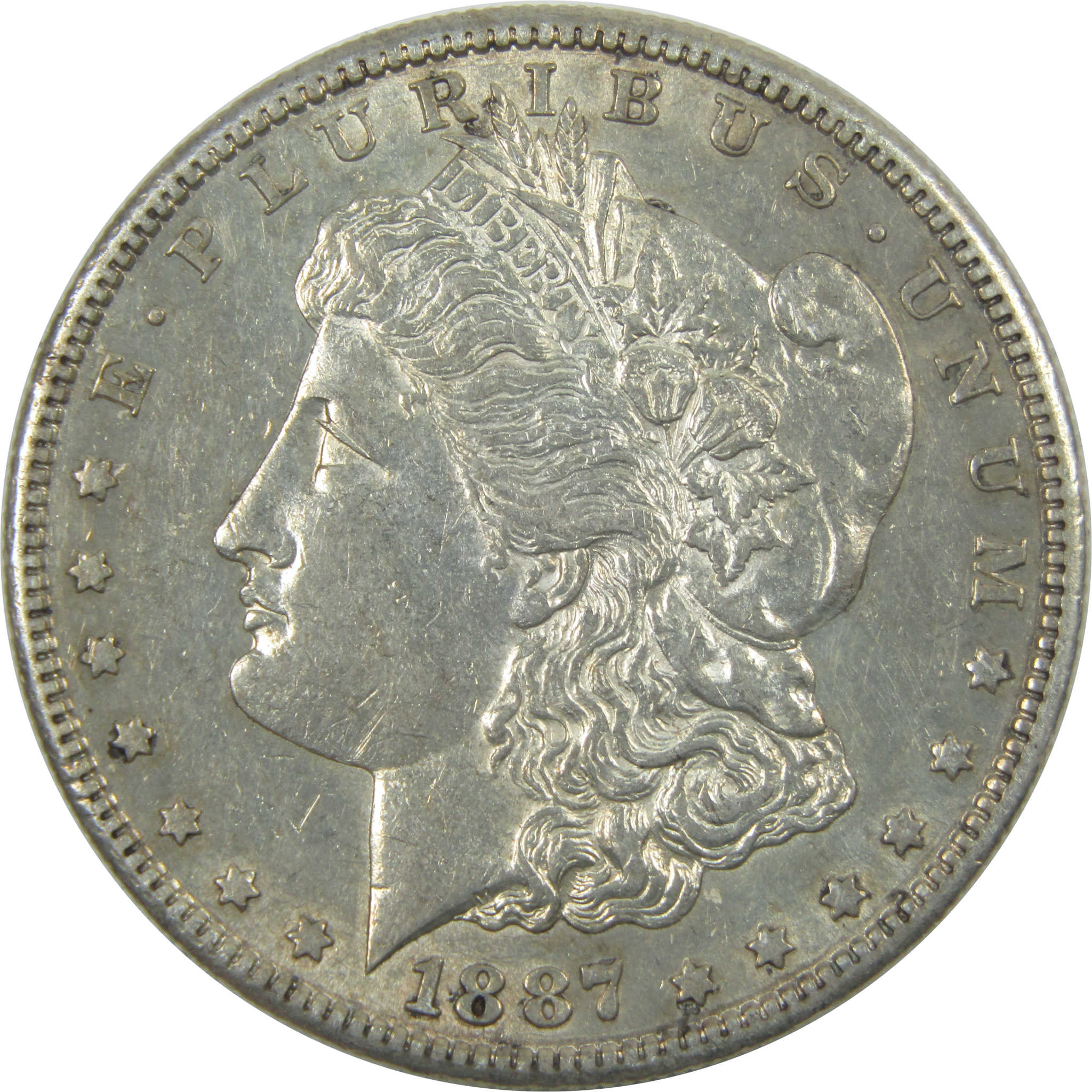 1887 S Morgan Dollar AU About Uncirculated Silver $1 Coin SKU:I15479 - Morgan coin - Morgan silver dollar - Morgan silver dollar for sale - Profile Coins &amp; Collectibles