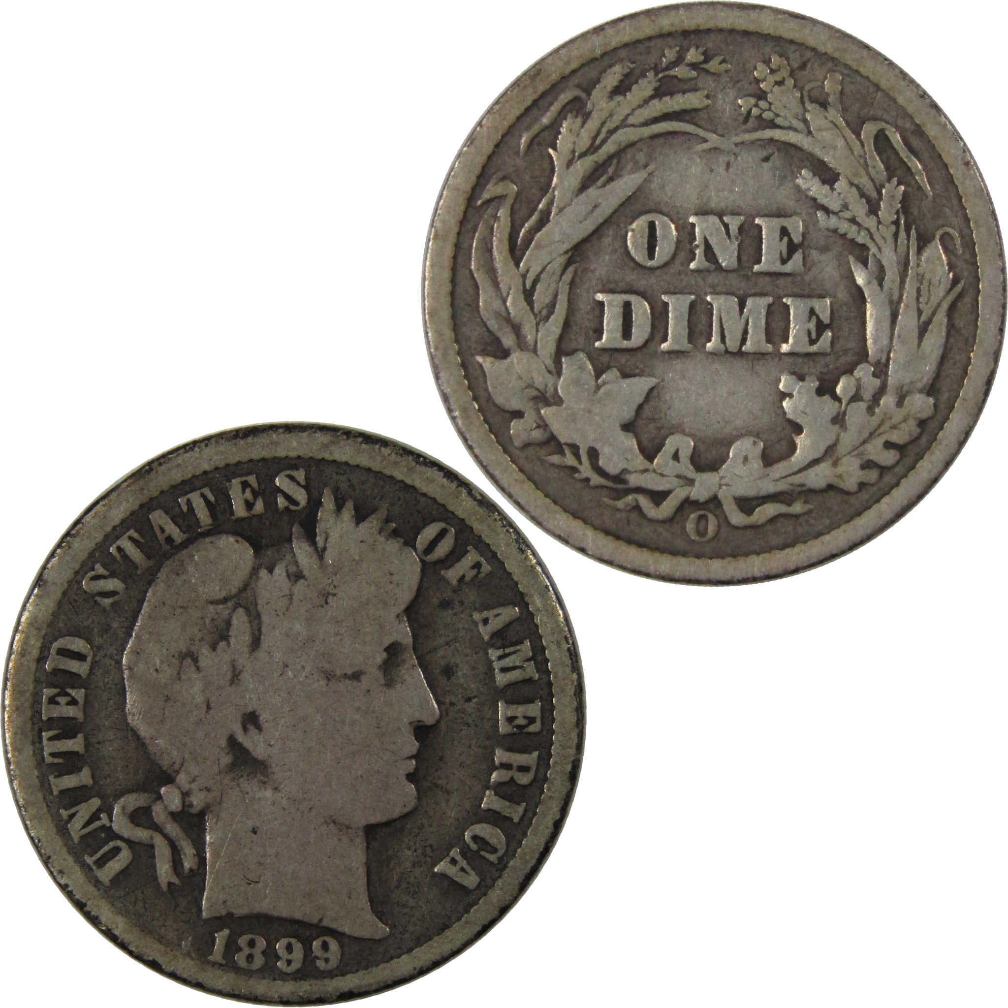 1899 O Barber Dime VG Very Good Silver 10c Coin Collectible SKU:I23723