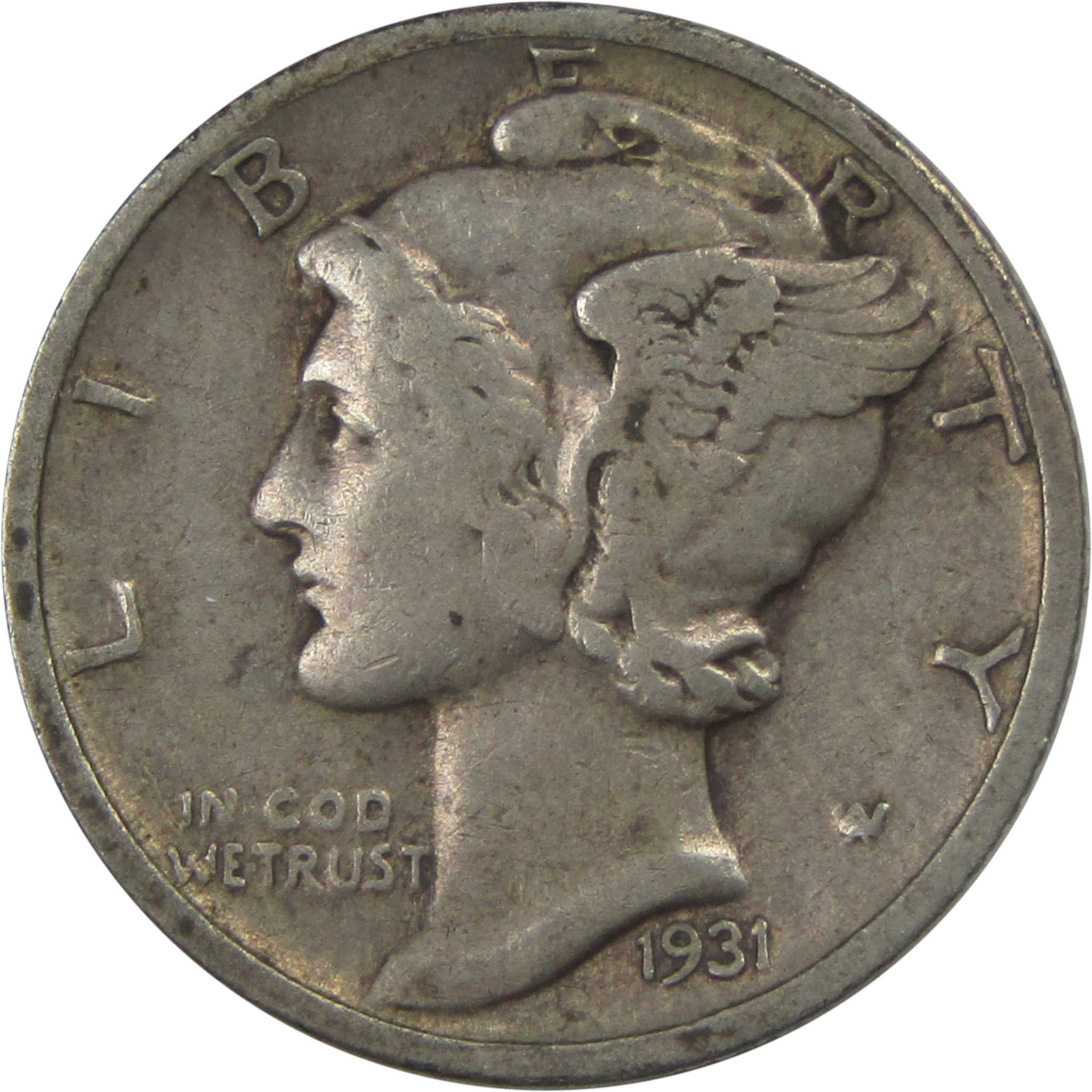 1931 D Mercury Dime VF Very Fine Silver 10c Coin SKU:I15252