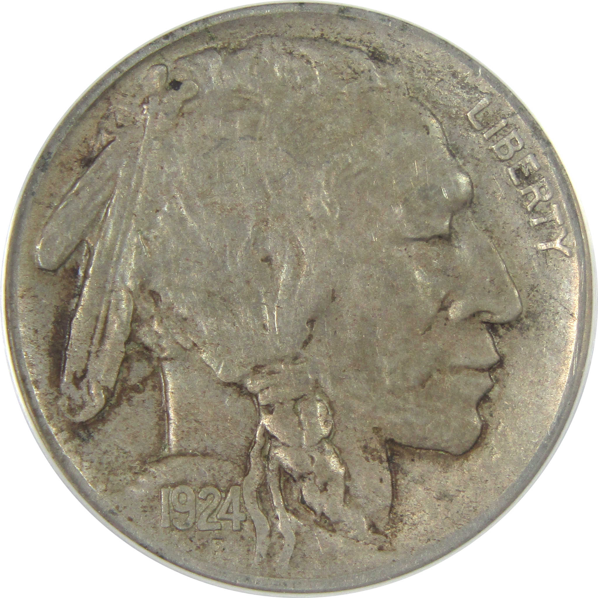 1924 S Indian Head Buffalo Nickel VF 25 ANACS 5c Coin SKU:I16289