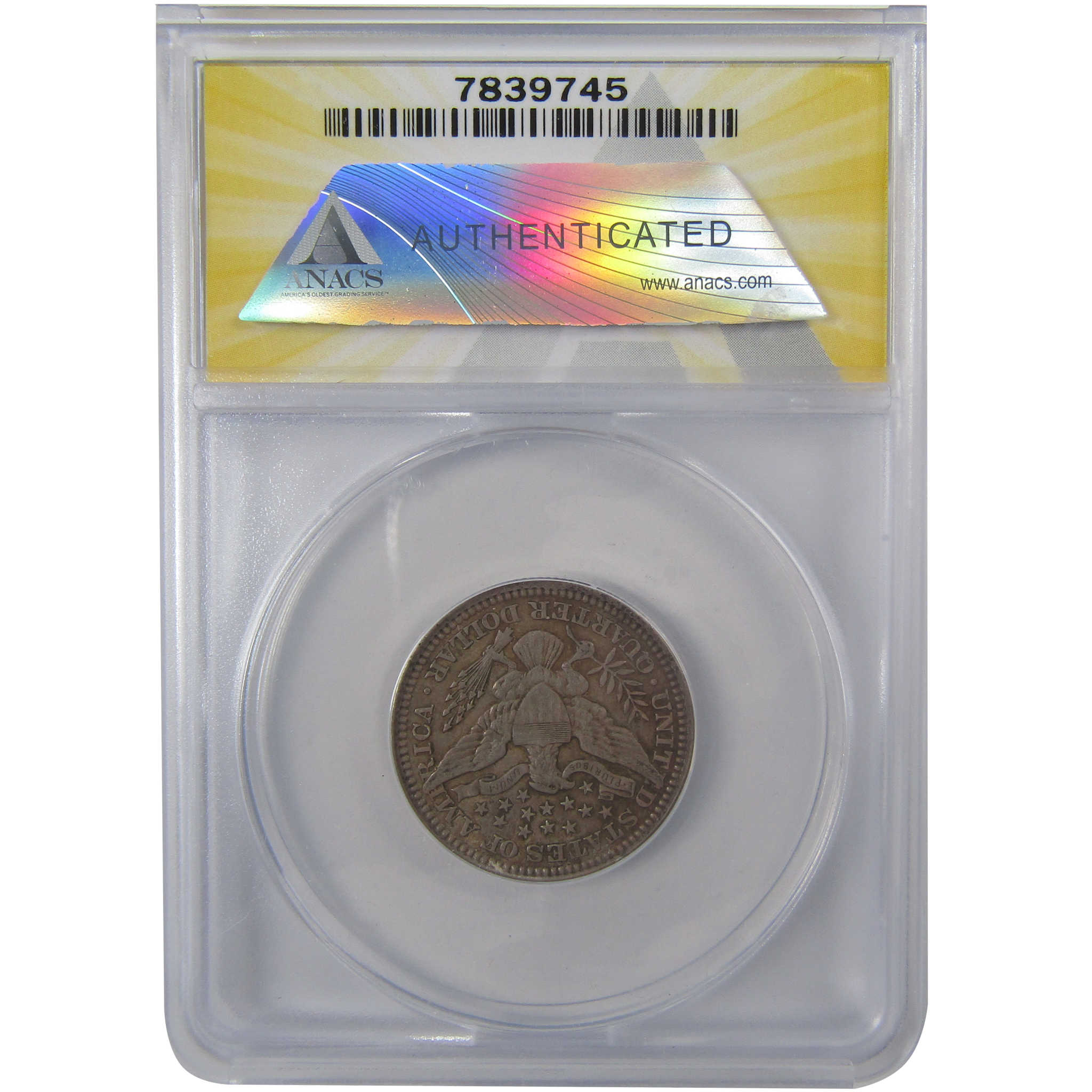 1914 Barber Silver Quarter AU 53 Details ANACS 25c Coin SKU:I24429