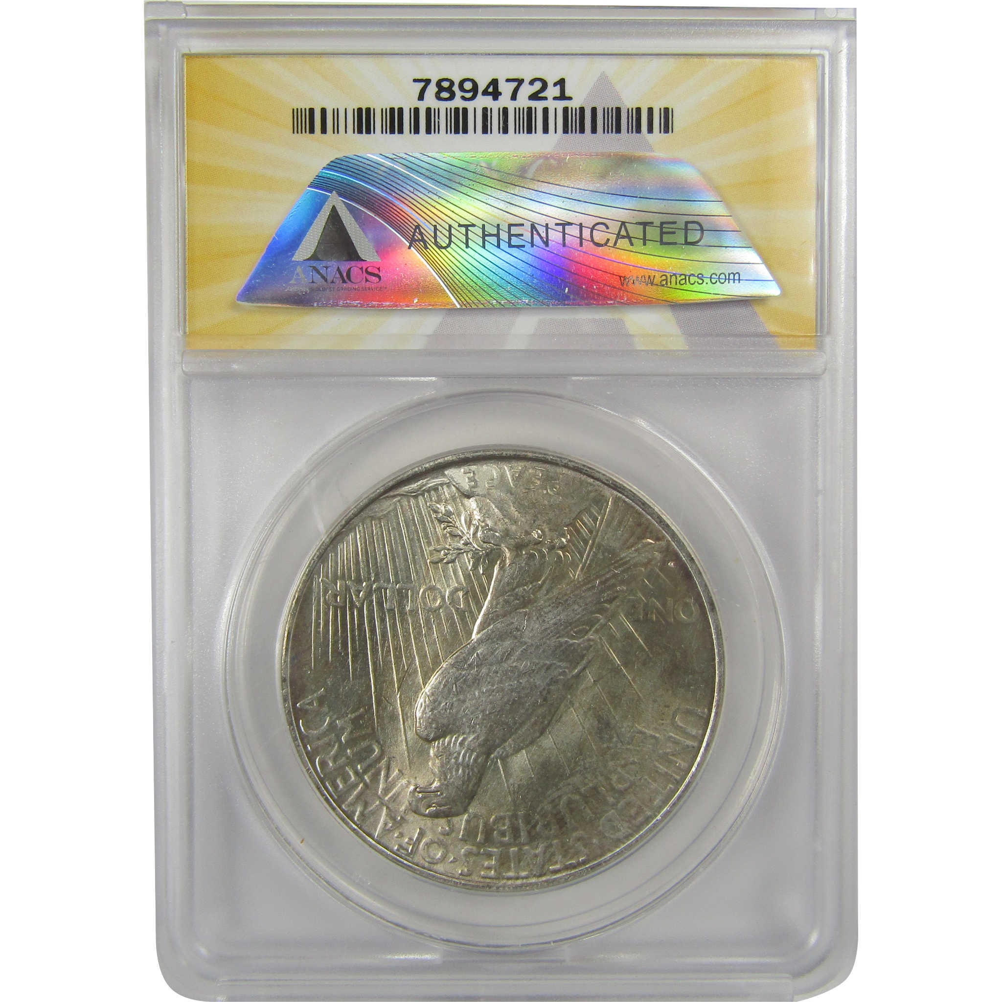 1927 D Peace Dollar MS 62 ANACS Silver Uncirculated $1 Coin SKU:I20434