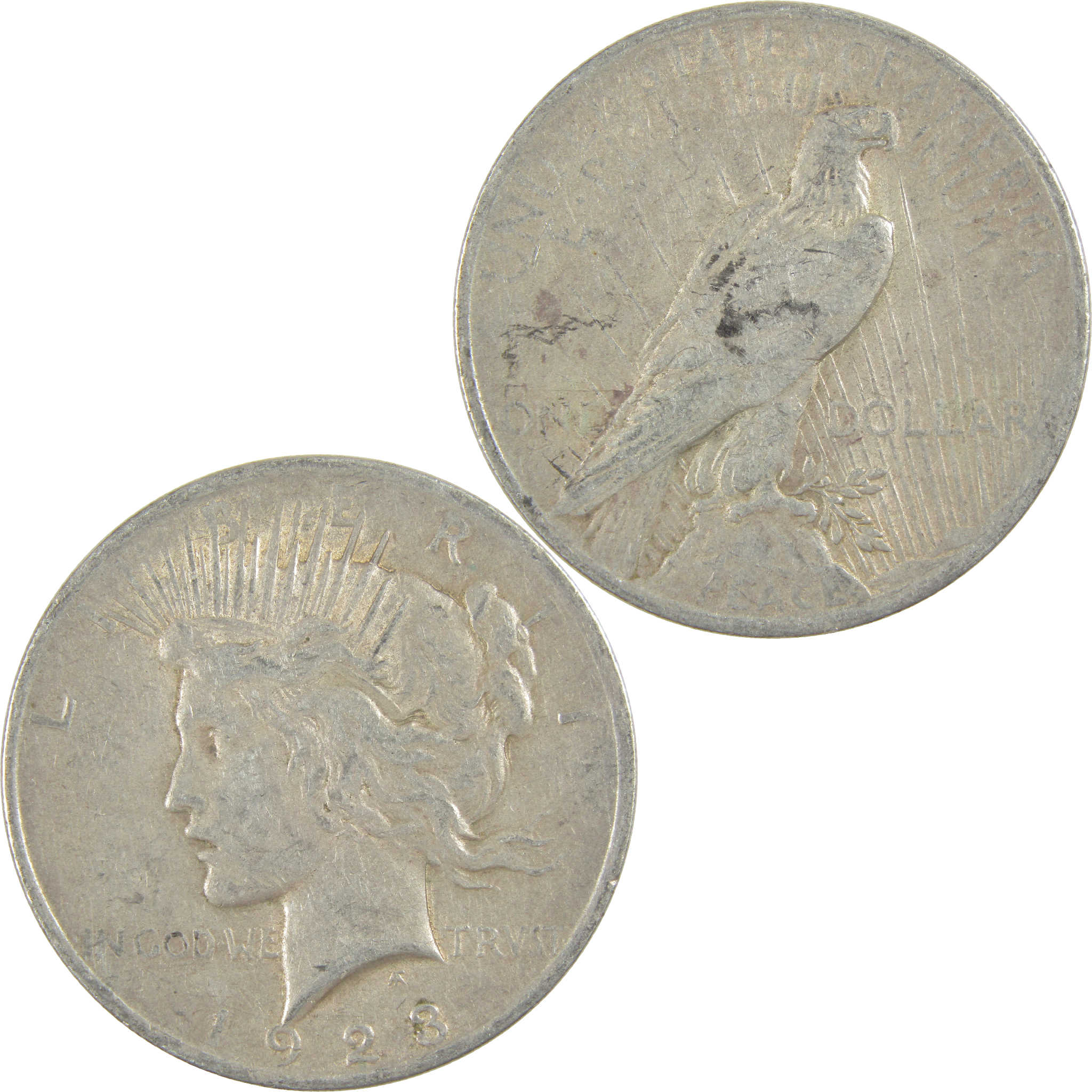 1923 Peace Dollar F Fine Silver $1 Coin