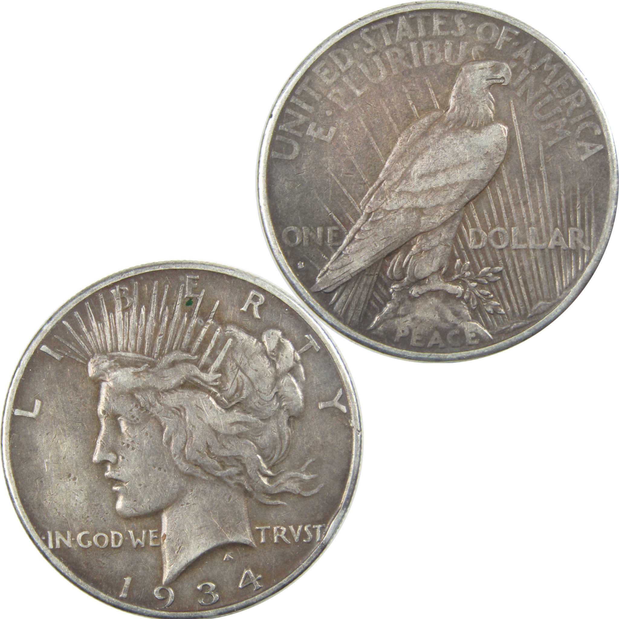 1934 S Peace Dollar VF Very Fine Details Silver $1 Coin SKU:I15469