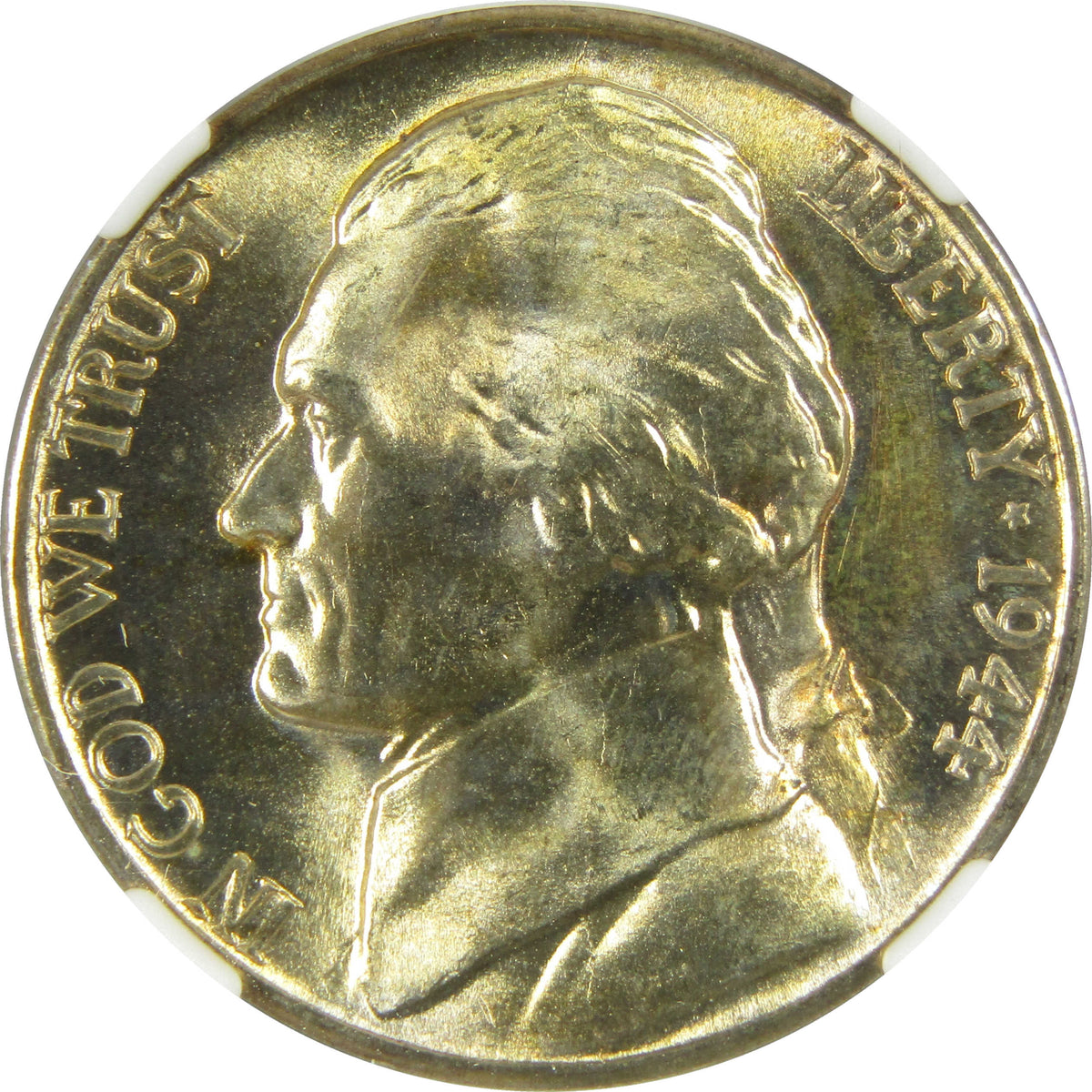 1944 D Jefferson Wartime Silver Nickel MS 67 6FS NGC Coin SKU:I28719